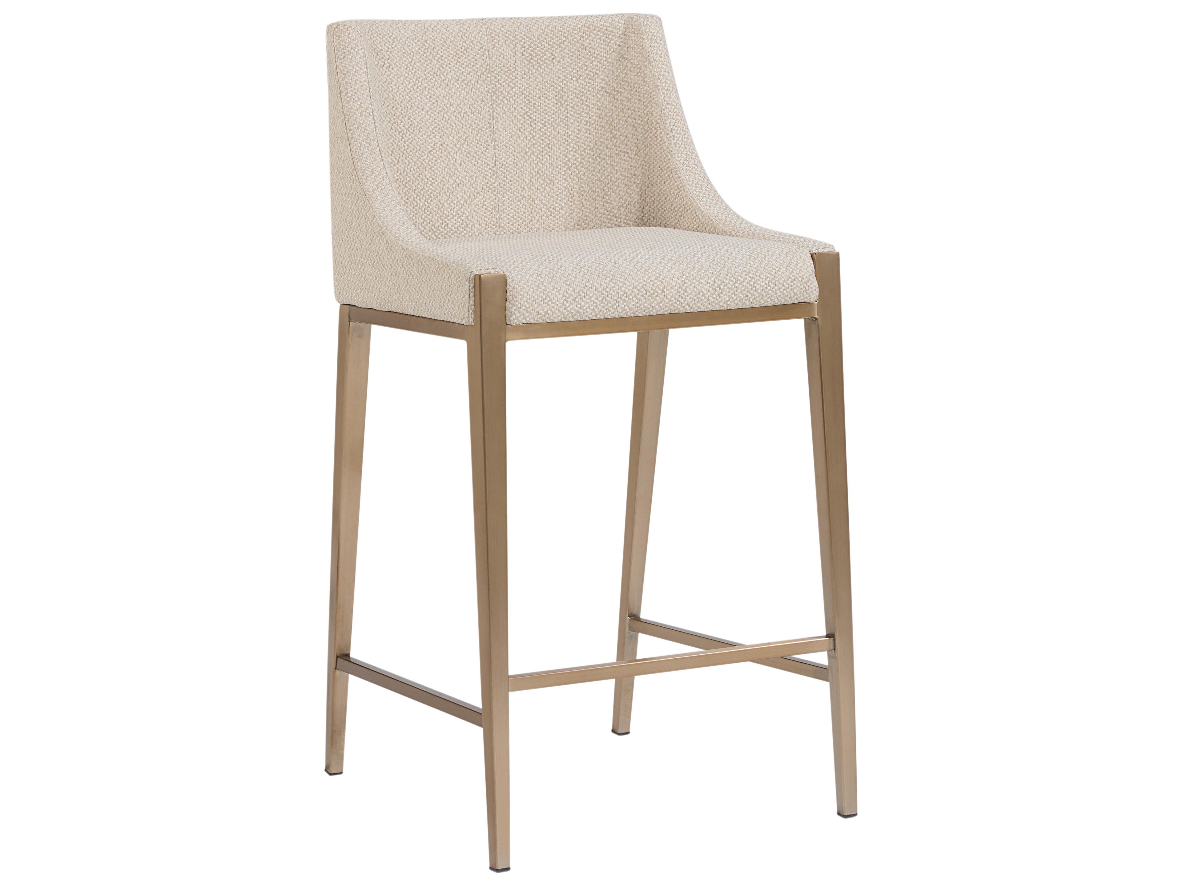 Dionne Counter Stool Monument Oatmeal Upholstered Modern