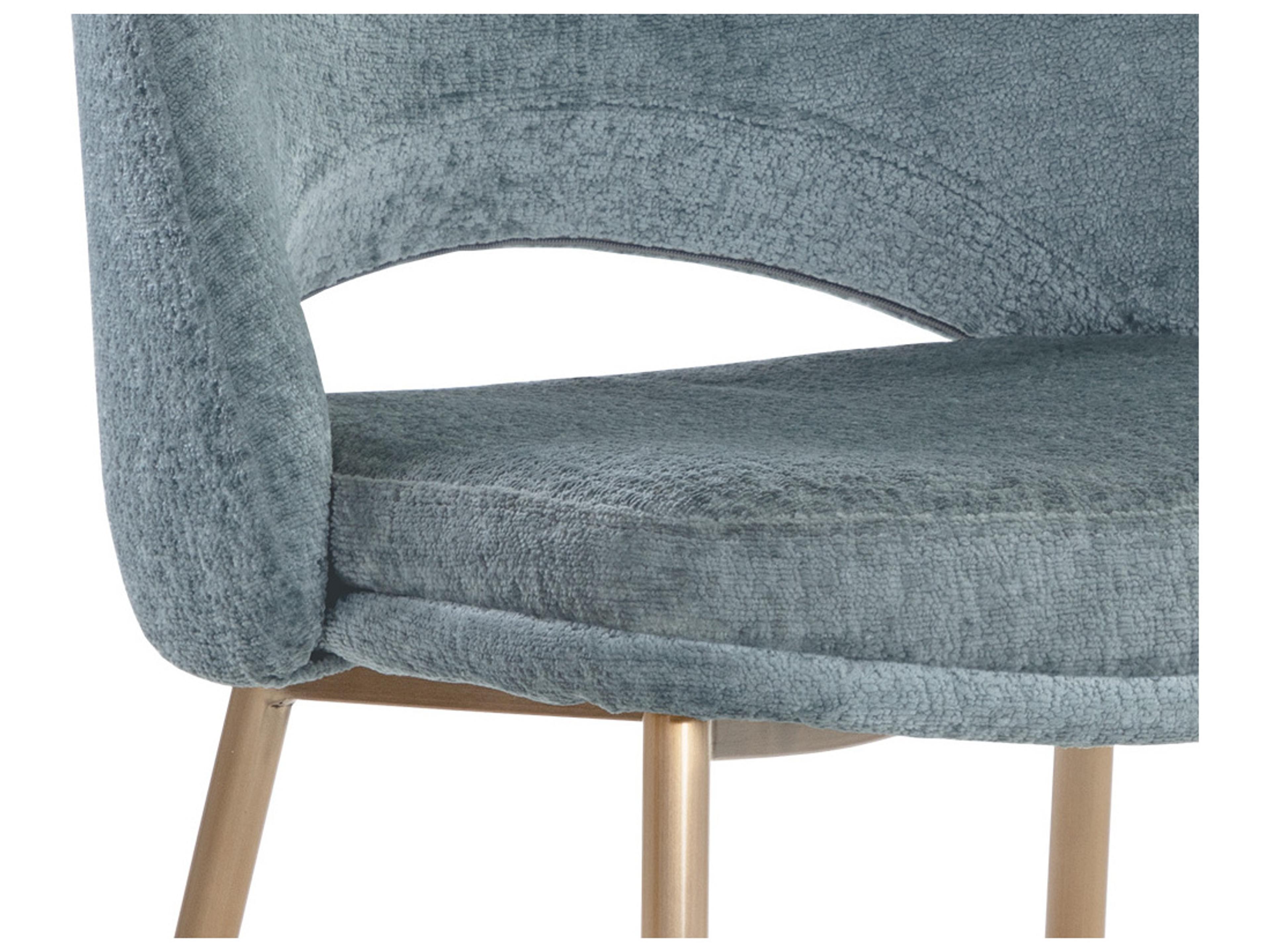 Sunpan Radella Blue Upholstered Side Dining Chair