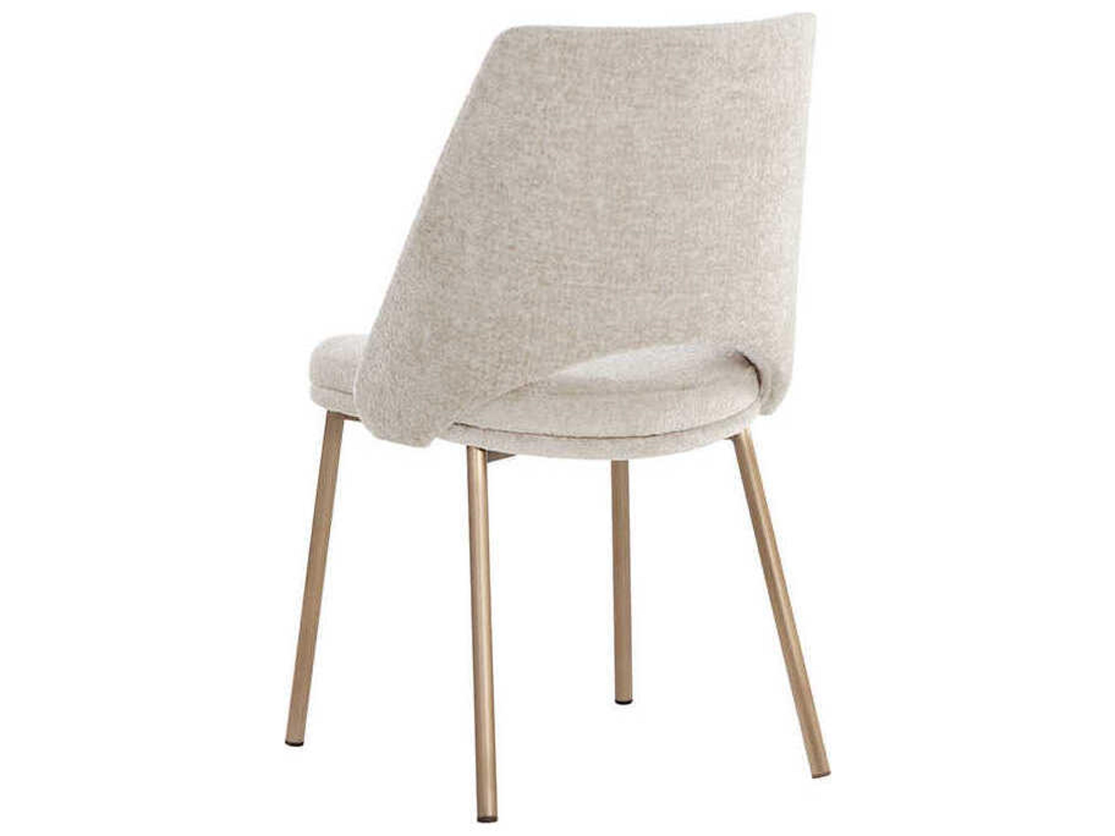 Sunpan Radella Beige Upholstered Side Dining Chair