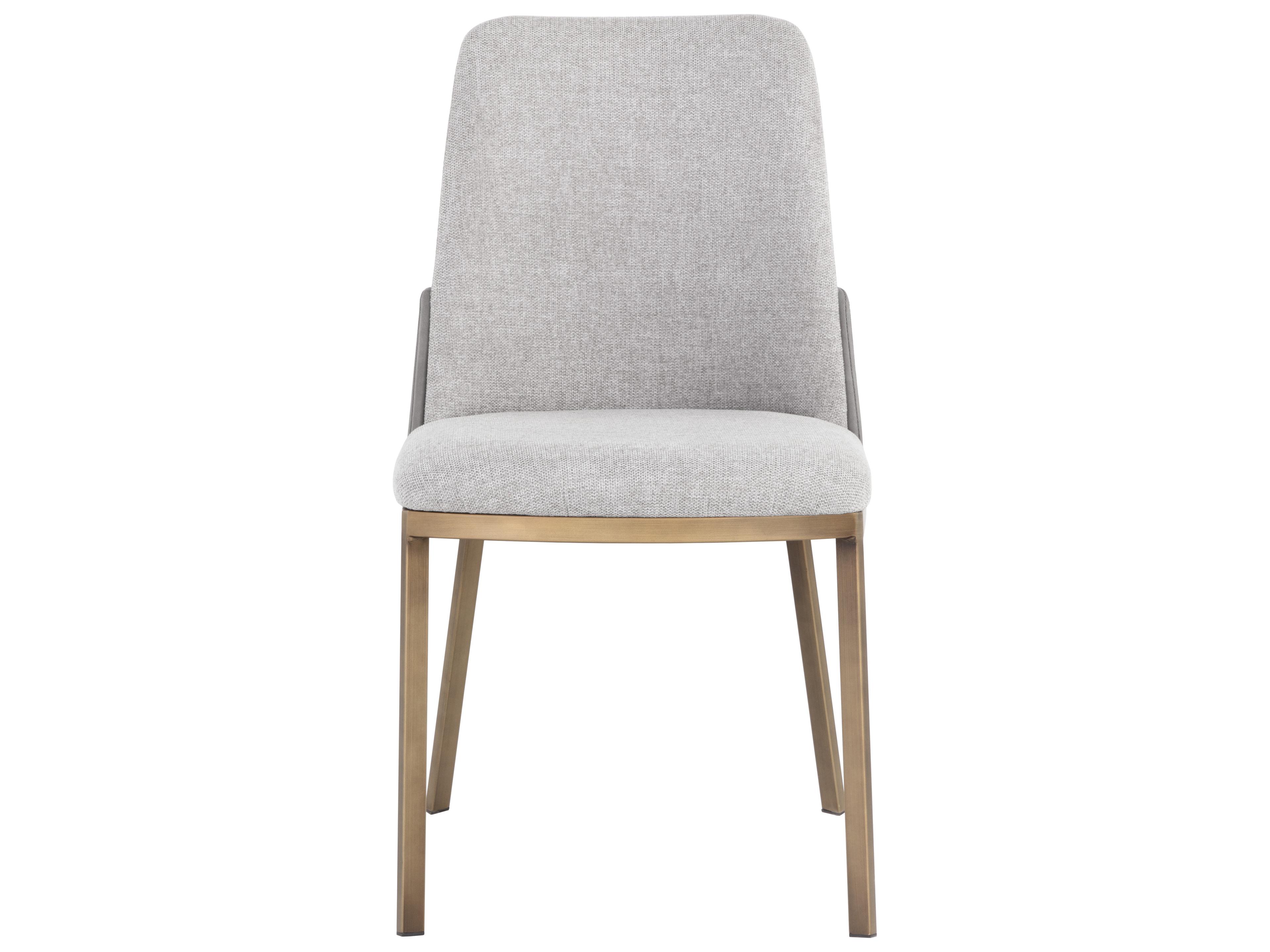 Sunpan Marie Gray Upholstered Side Dining Chair