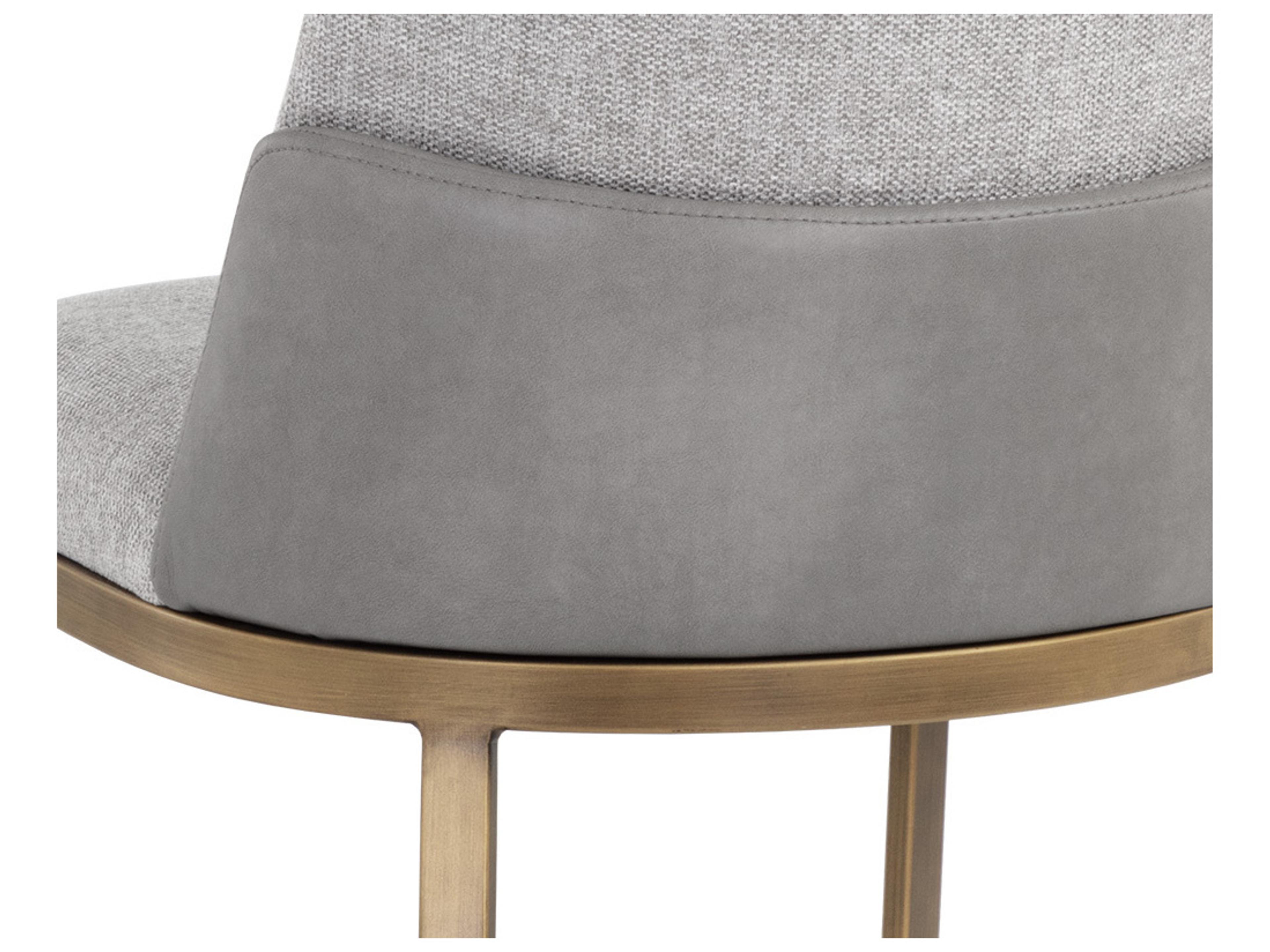 Sunpan Marie Gray Upholstered Side Dining Chair