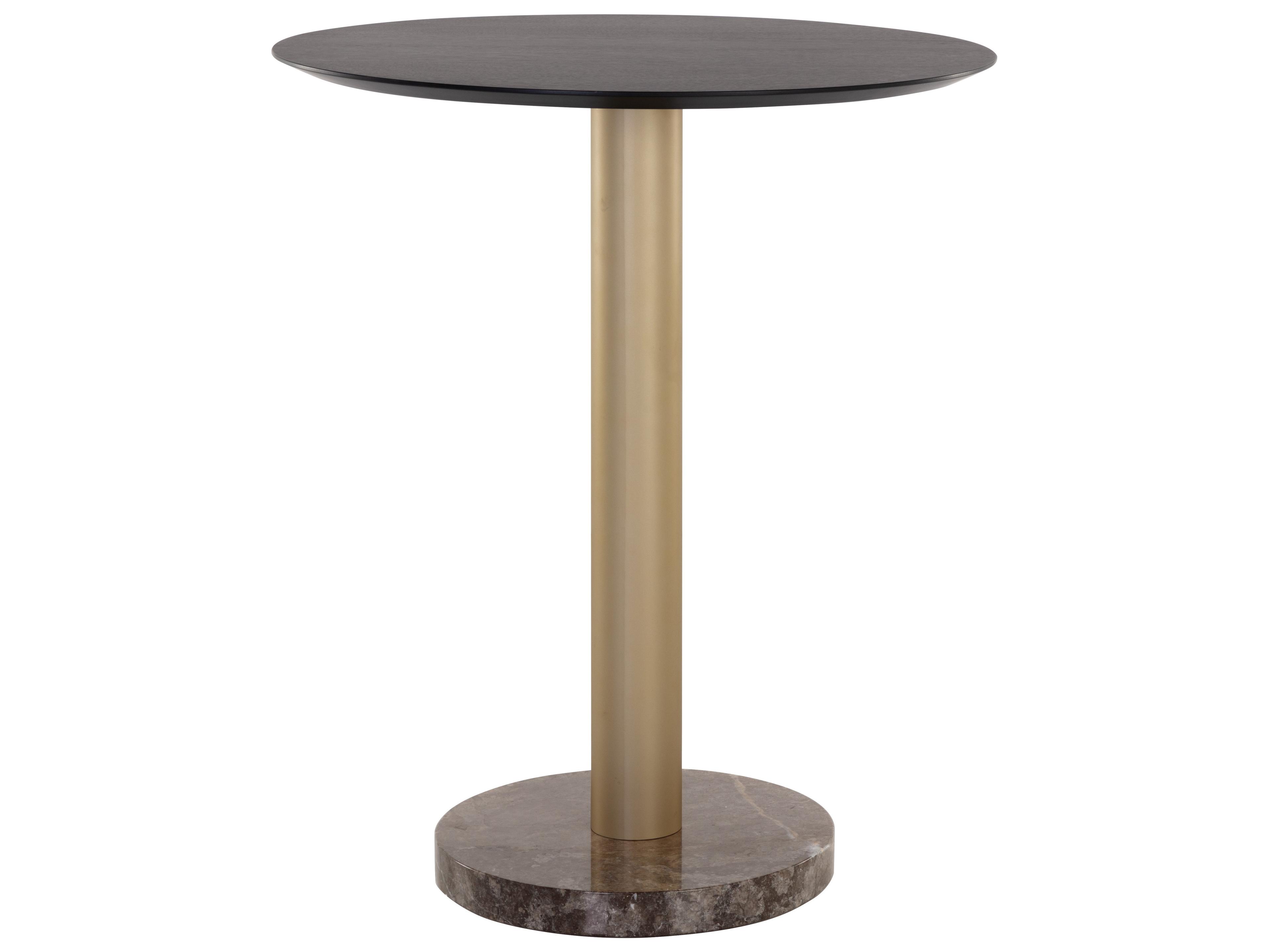 Sunpan Monaco Grey Round Wood Bar Table