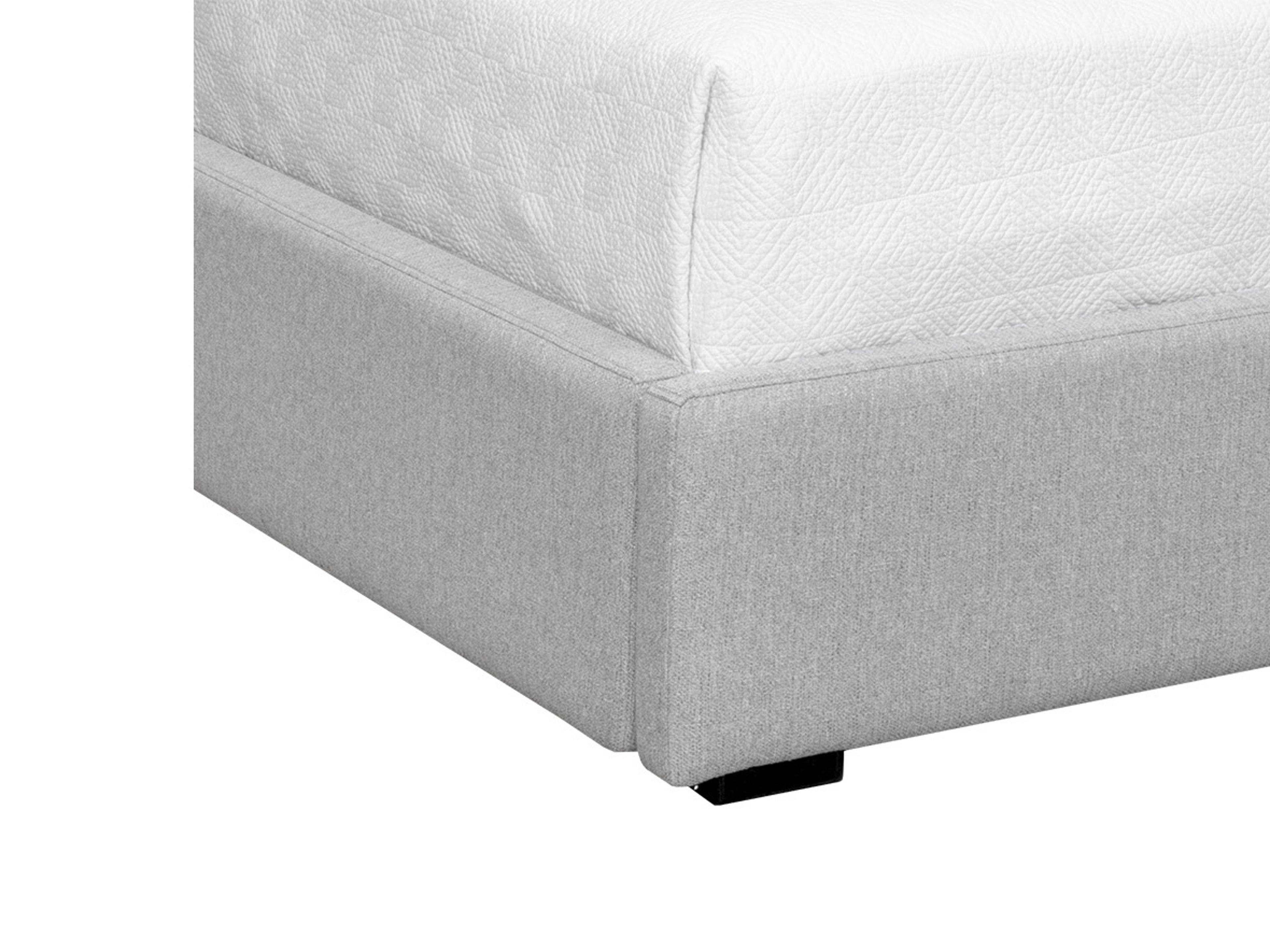 Sunpan Rita Gray Upholstered King Platform Bed