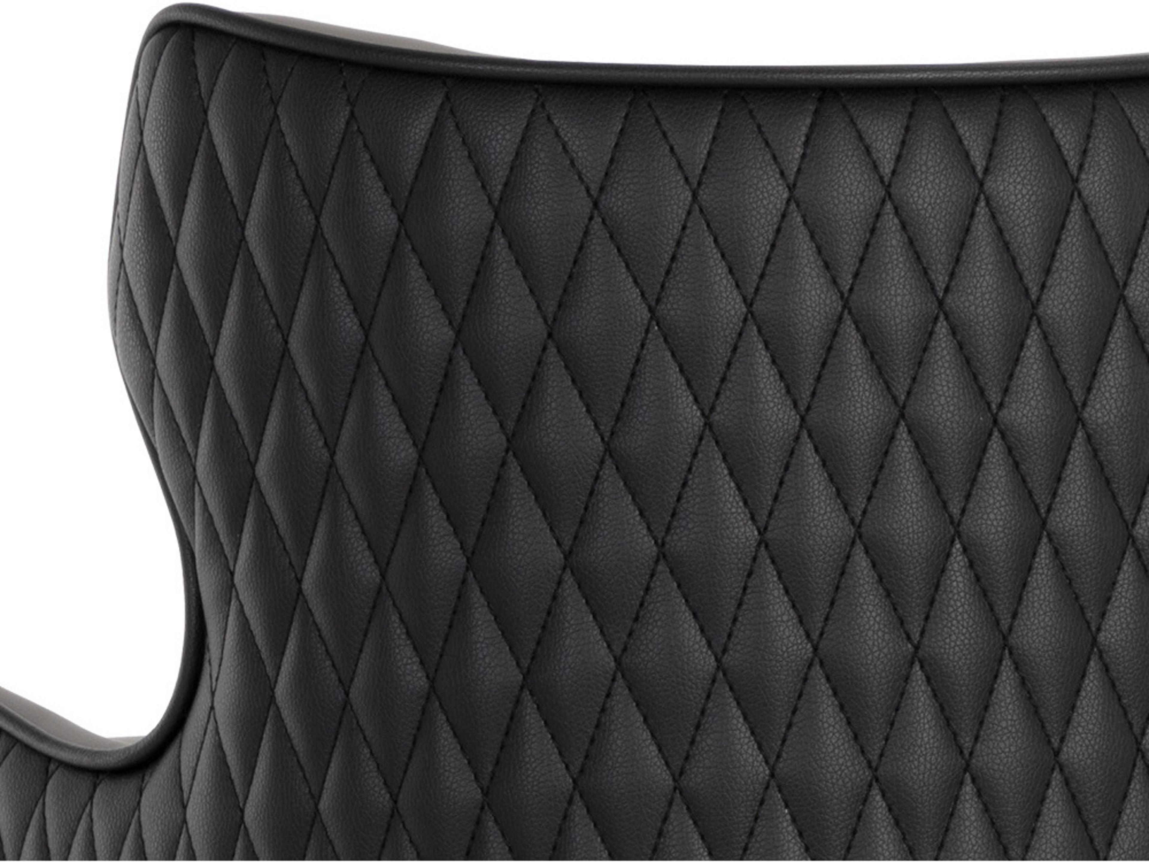 Sunpan Gianni Dillon Stratus Black Faux Leather Counter Stool