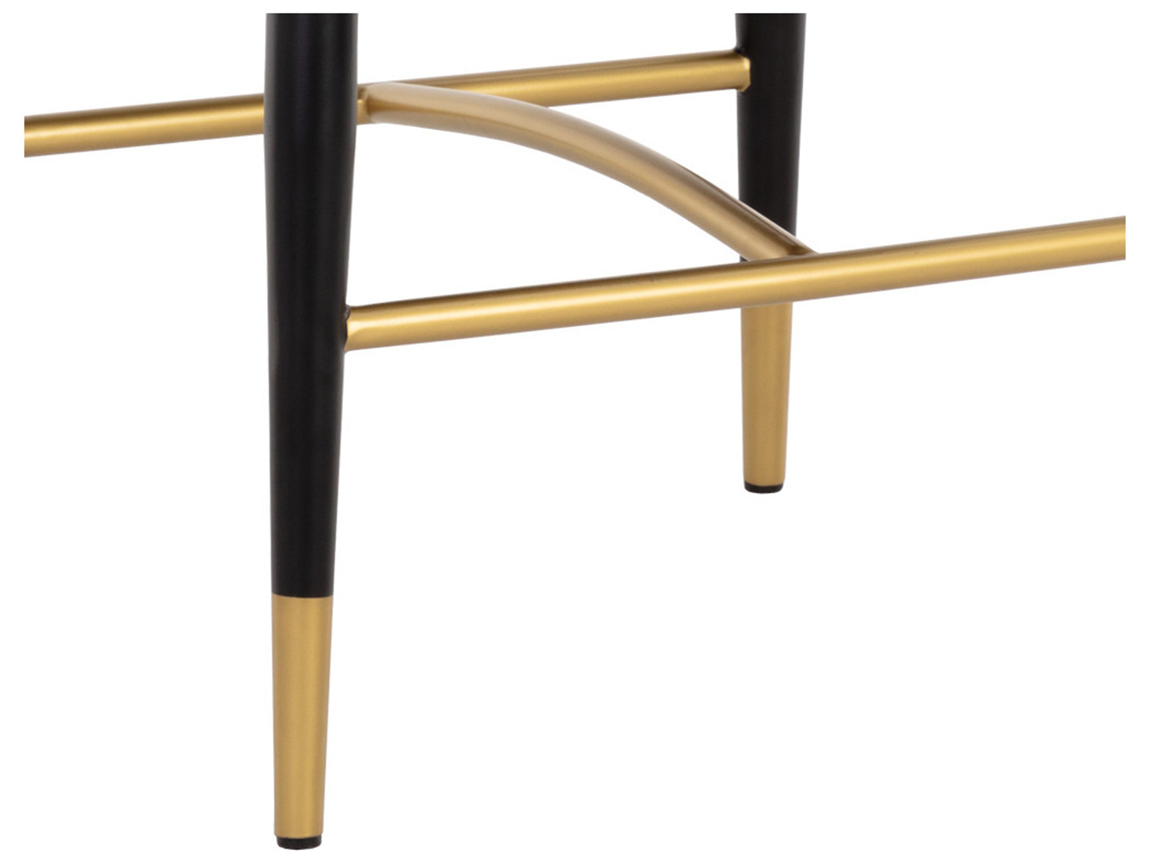 Sunpan Gianni Dillon Stratus Black Faux Leather Counter Stool