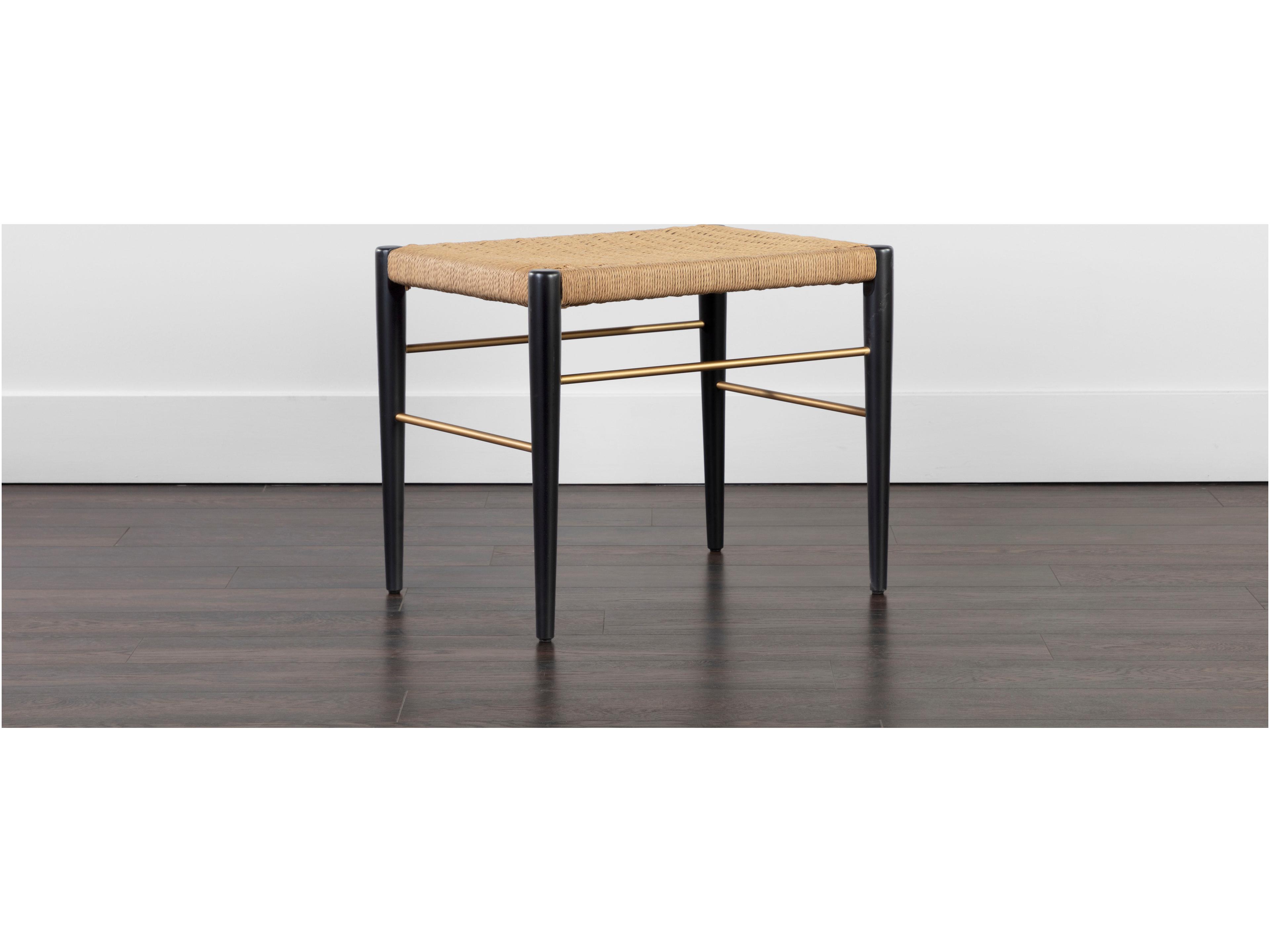 Sunpan Bondi Black Accent Stool