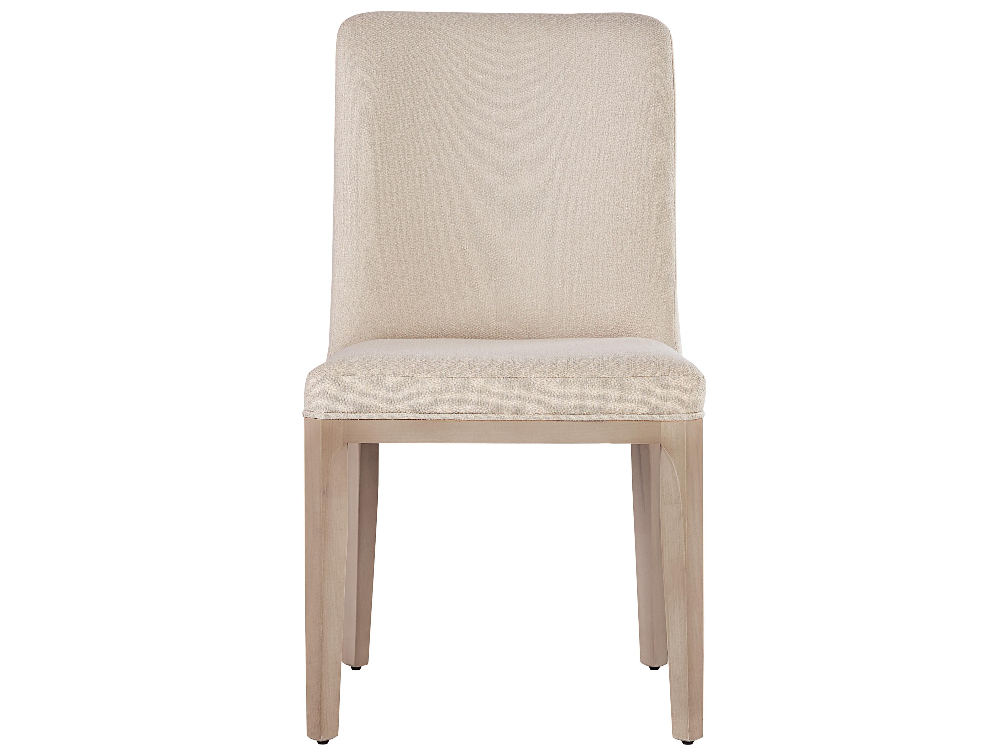 Sunpan Elisa Poplar Wood Beige Upholstered Side Dining Chair