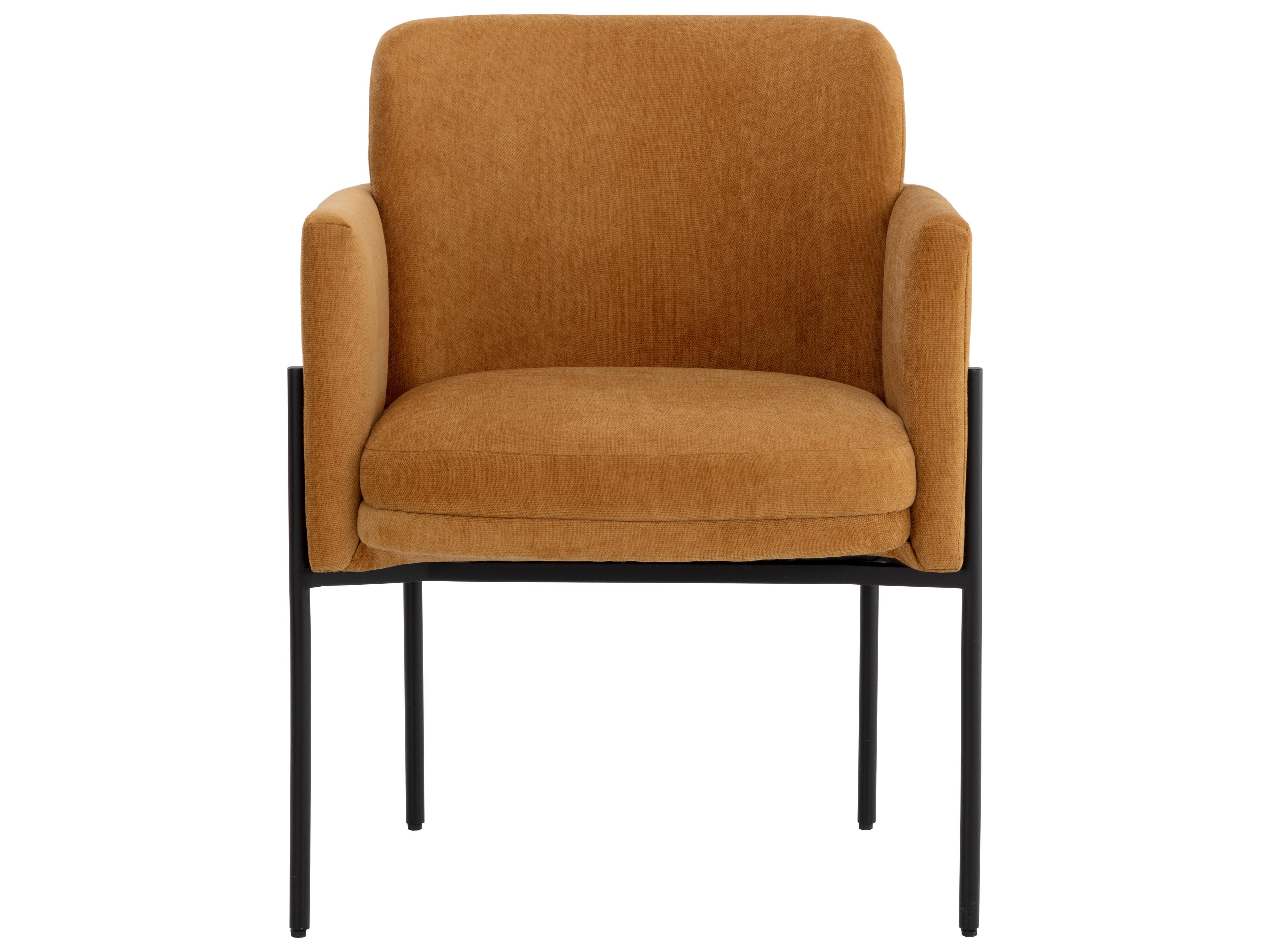 Richie Danny Amber Upholstered Arm Dining Chair