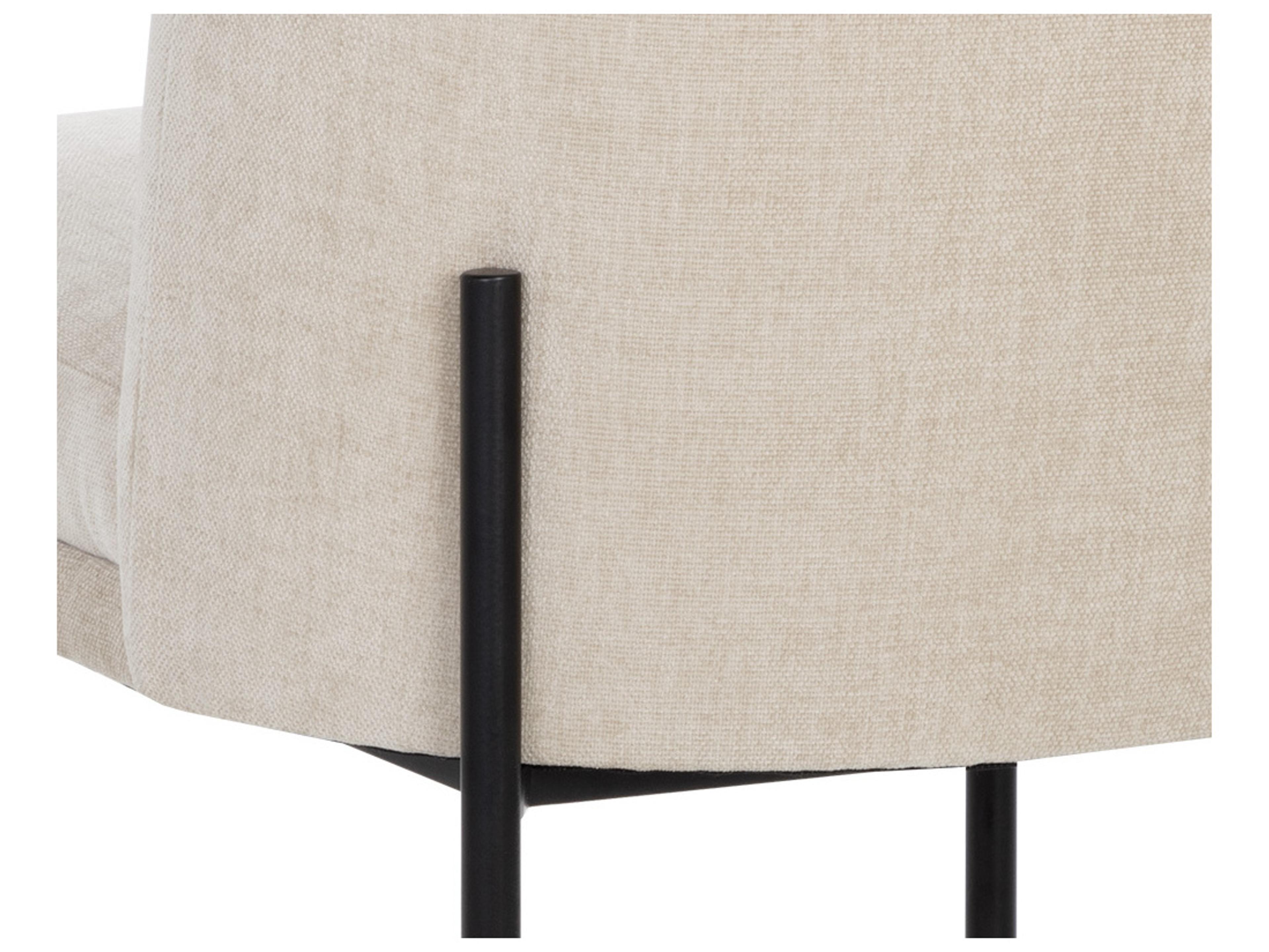 Sunpan Richie White Upholstered Side Dining Chair