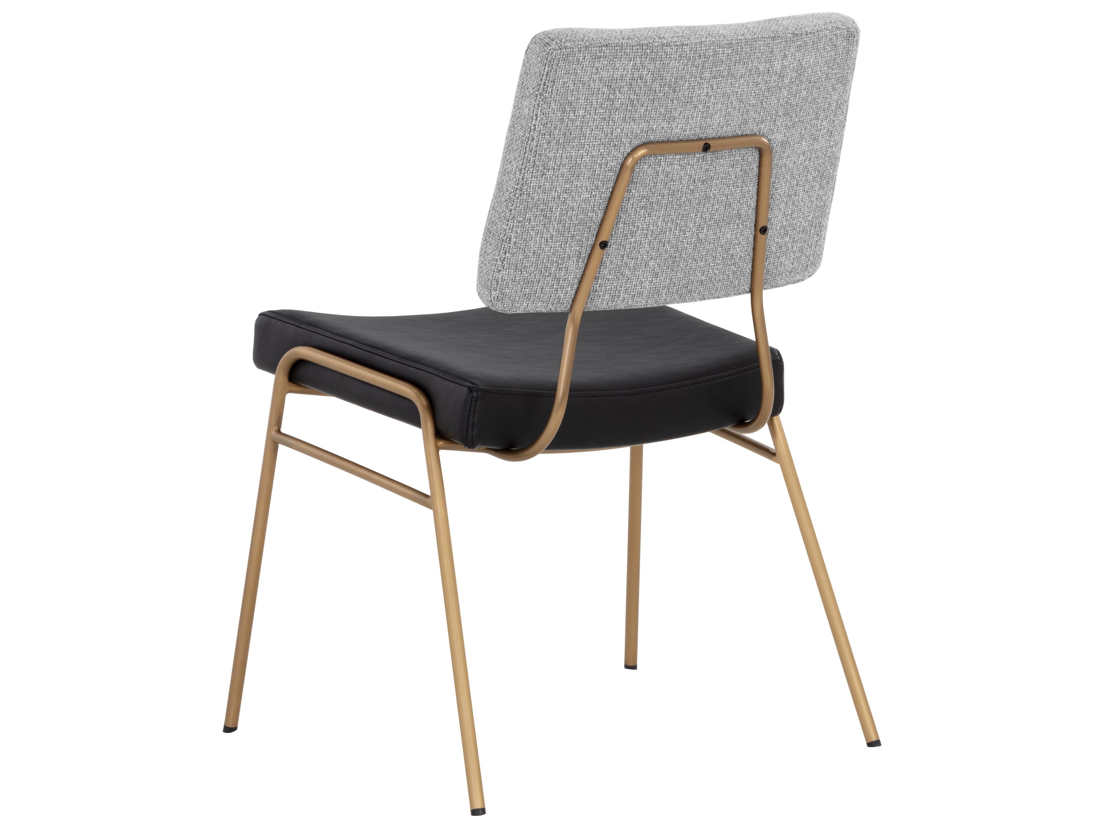 Sunpan Brinley Black Upholstered Side Dining Chair