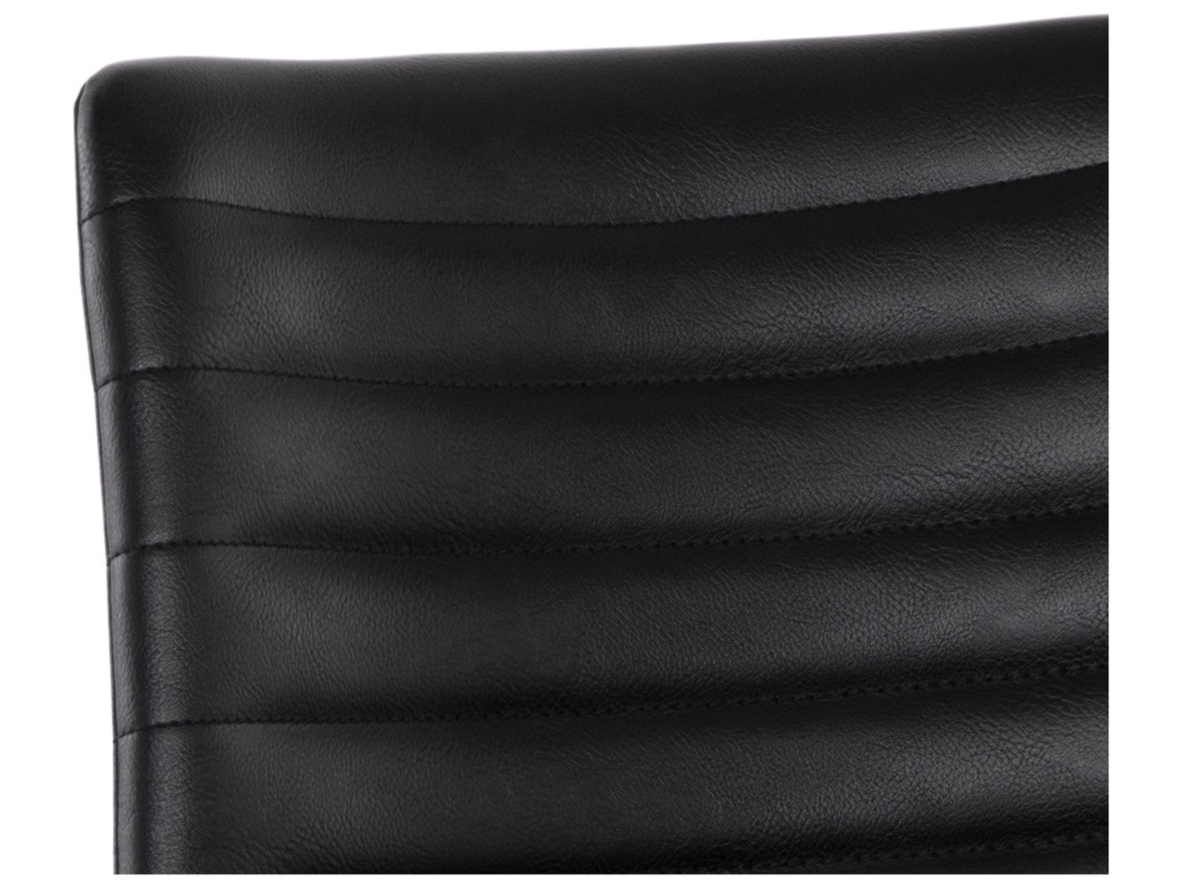 Sunpan Gracen Black Faux Leather Side Dining Chair