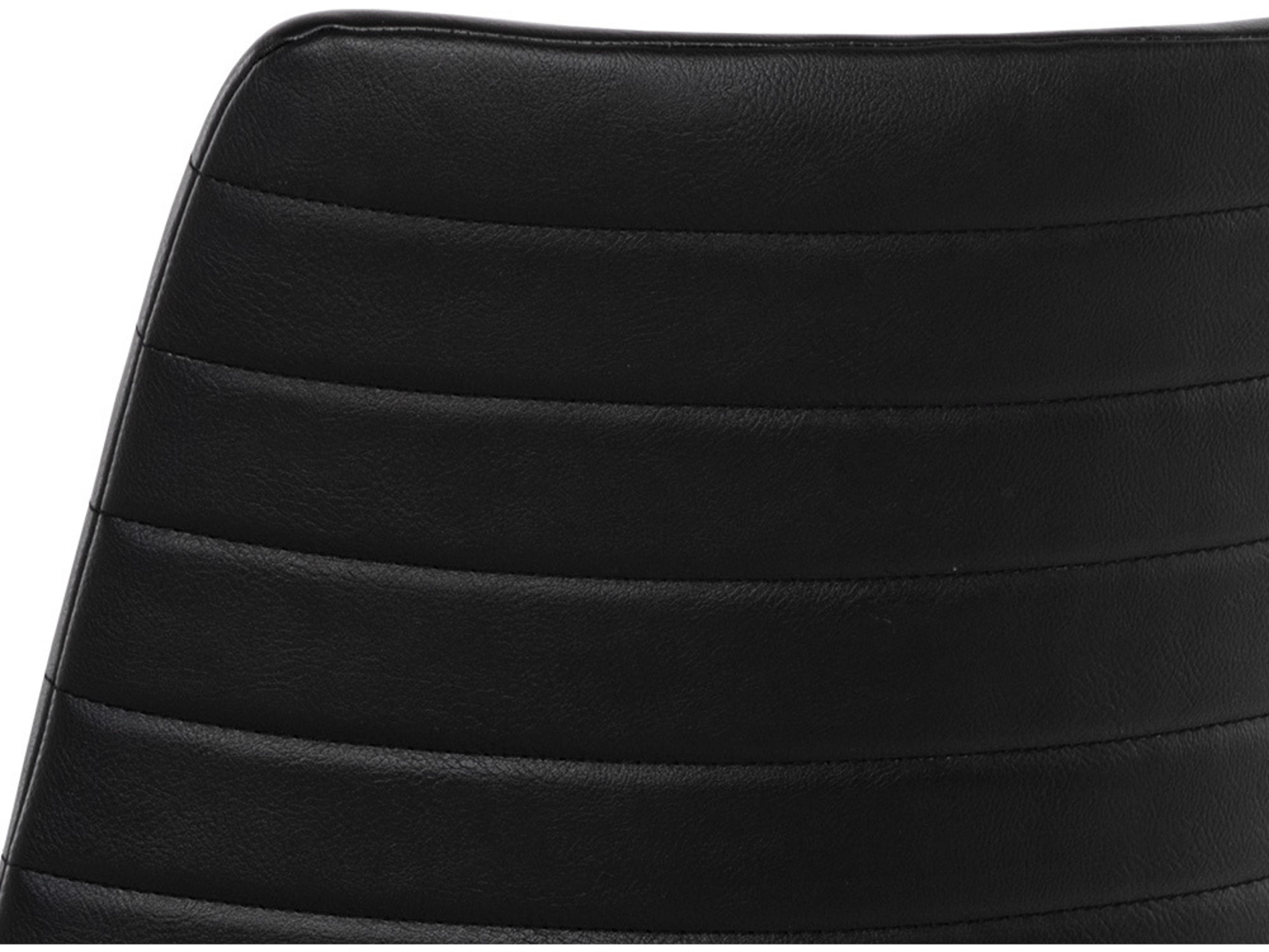 Sunpan Gracen Black Faux Leather Side Dining Chair