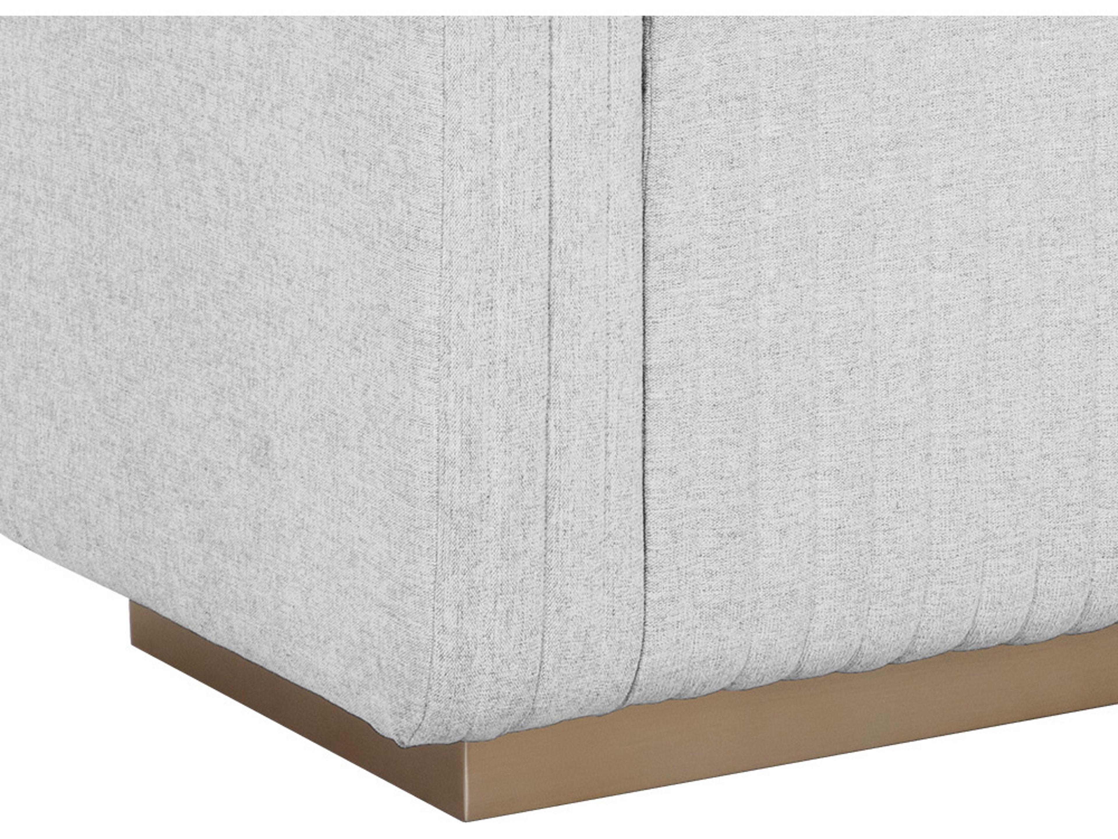 Sunpan Odette Ernst Silverstone Gray Upholstered Accent Bench