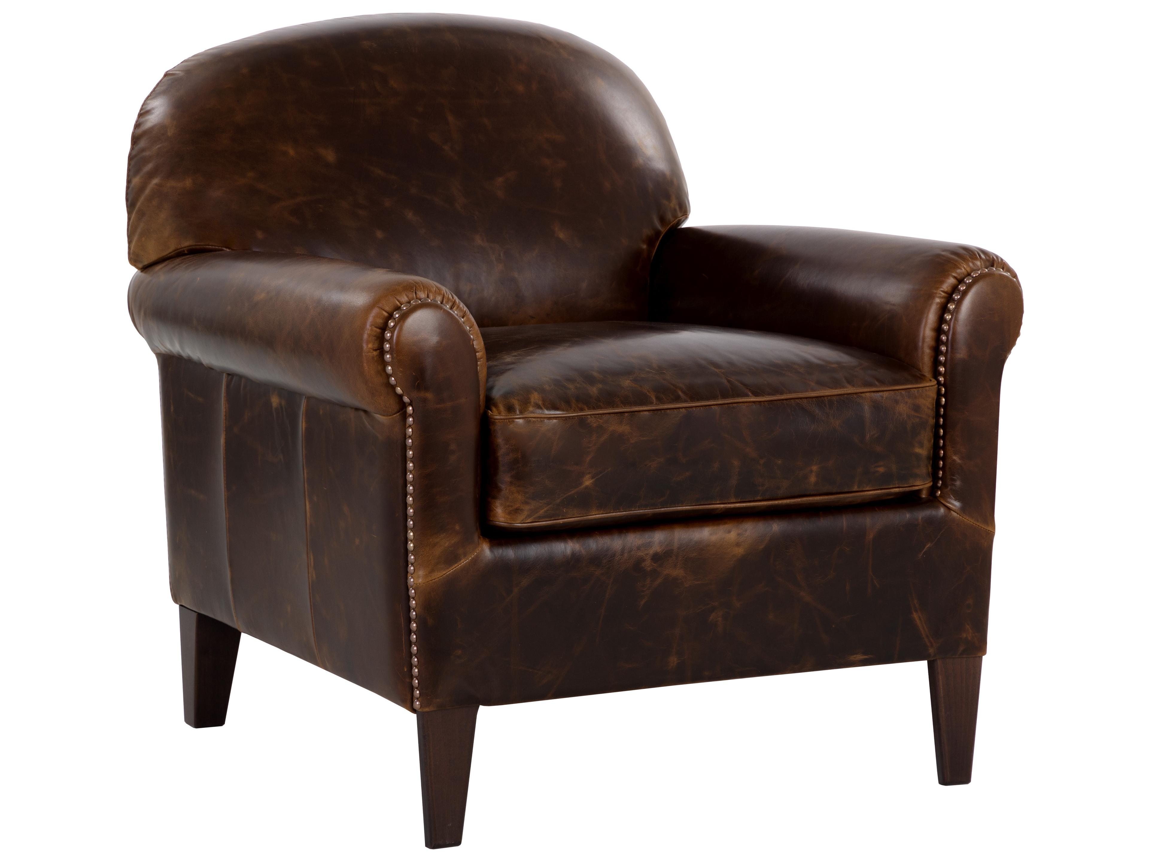 Bastoni Brown Leather Club Chair