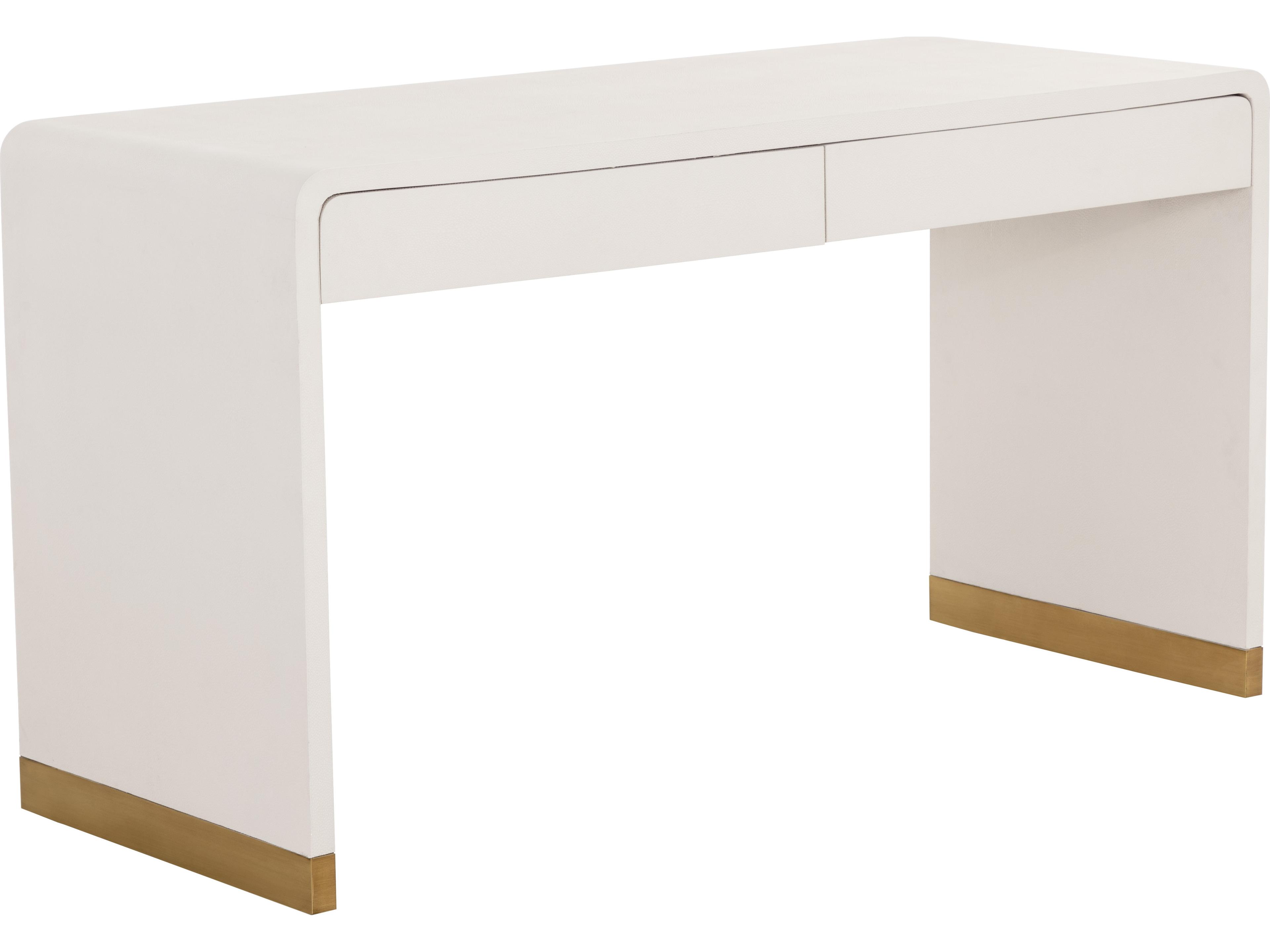 Sunpan Ilona Oyster Shagreen White Secretary Desk