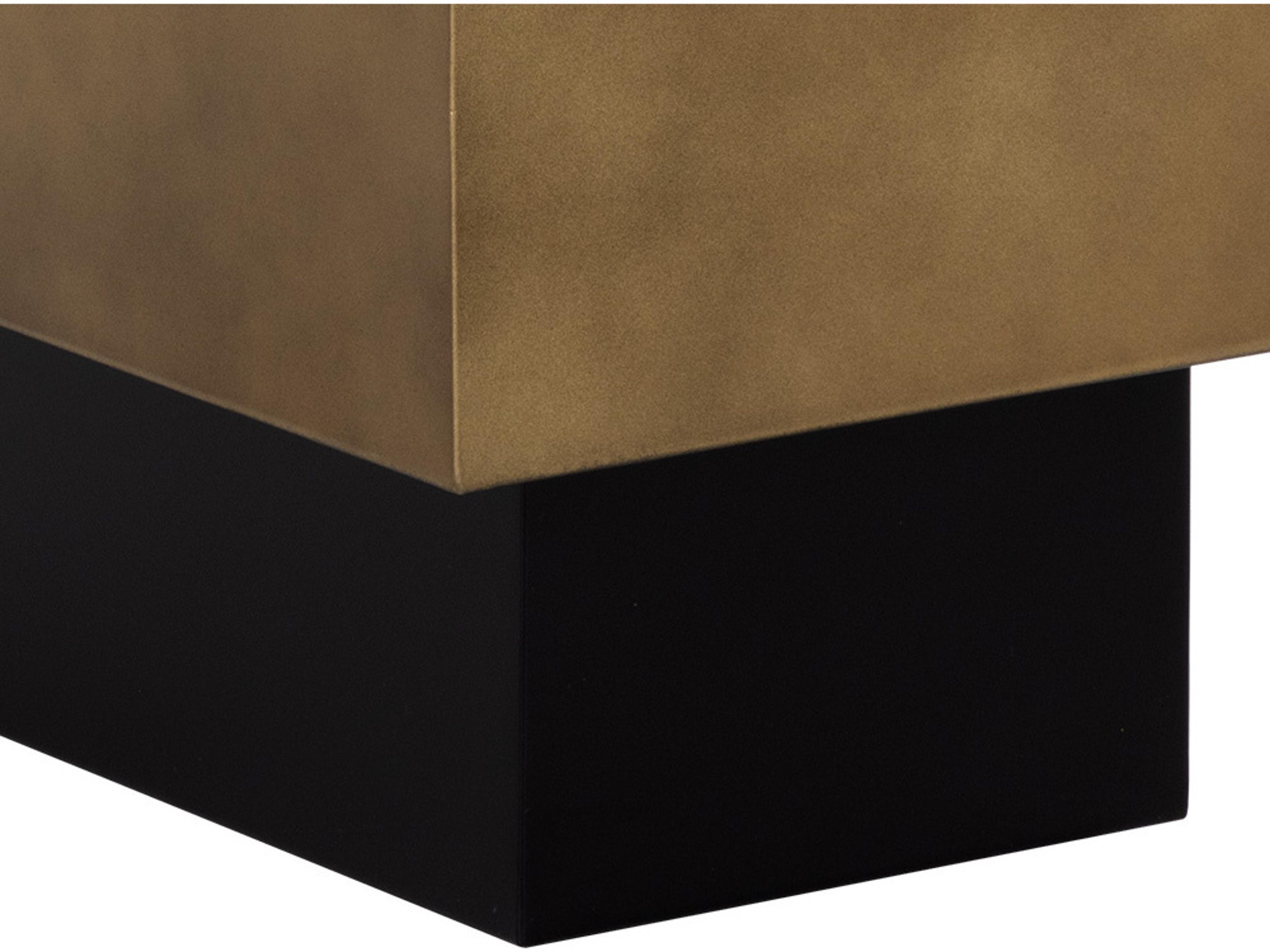 Sunpan Blakely Rectangular Metal Antique Brass End Table