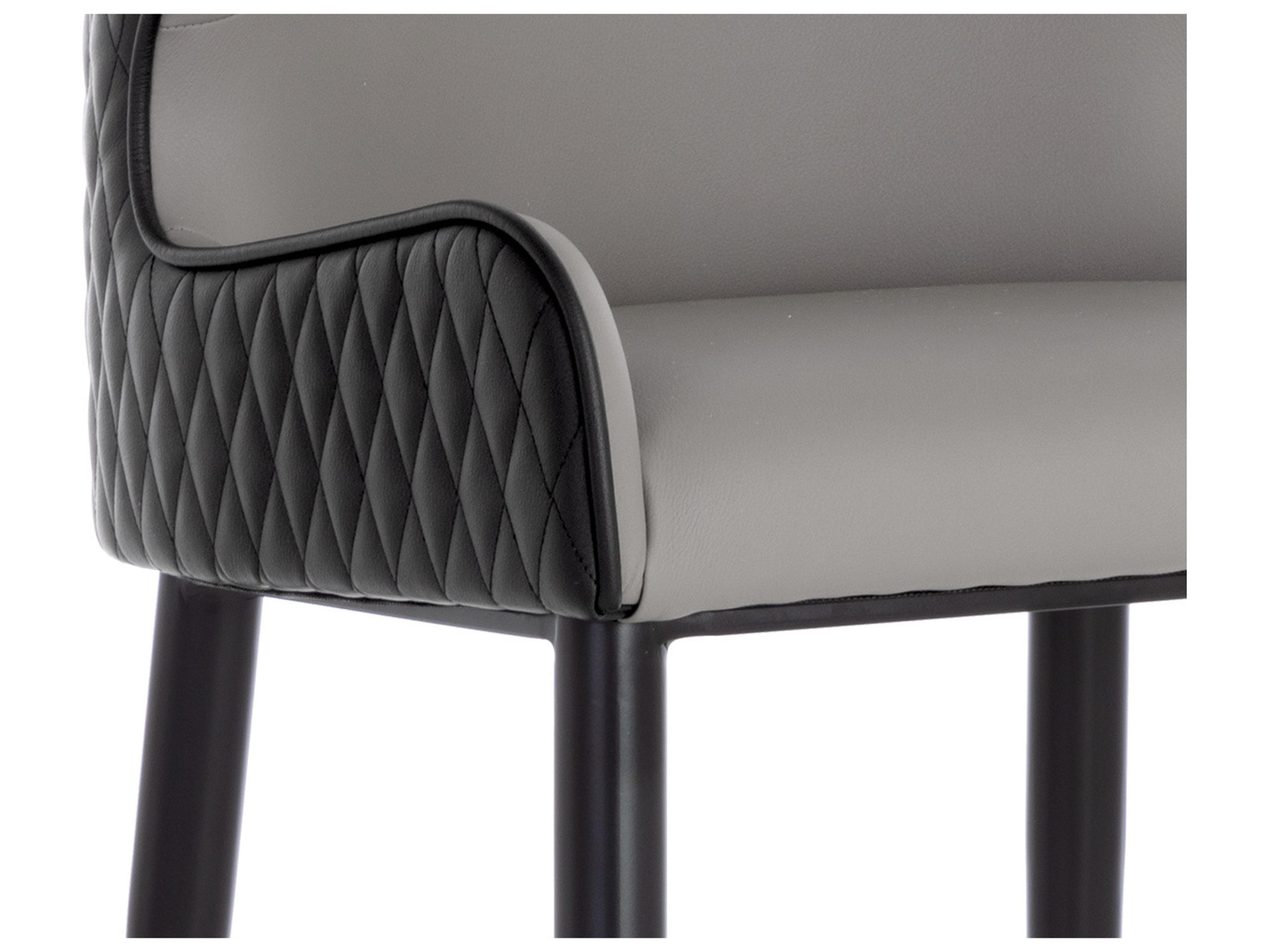 Sunpan Gianni Dillon Stratus Black Faux Leather Bar Stool