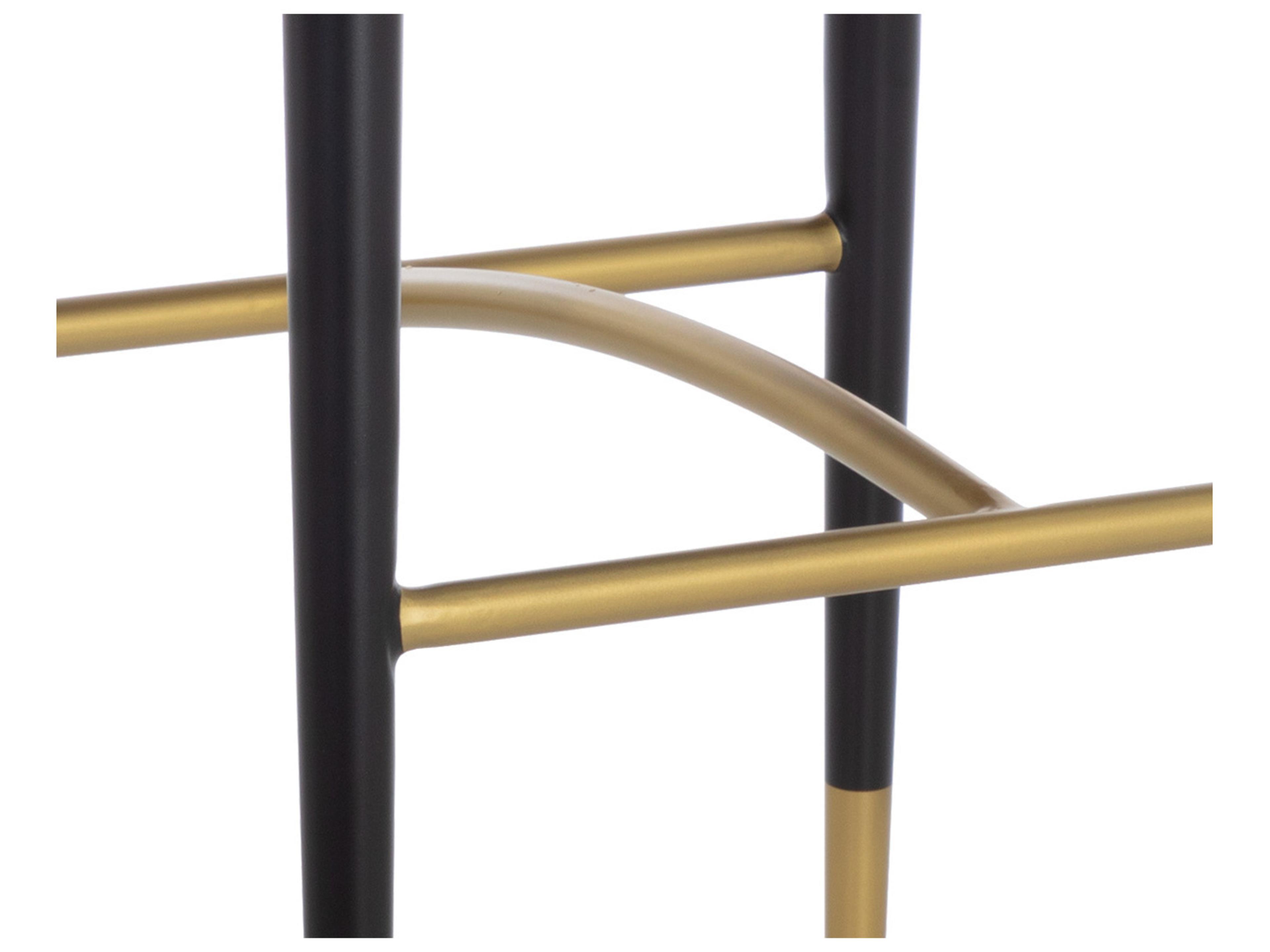 Sunpan Gianni Dillon Stratus Black Faux Leather Bar Stool