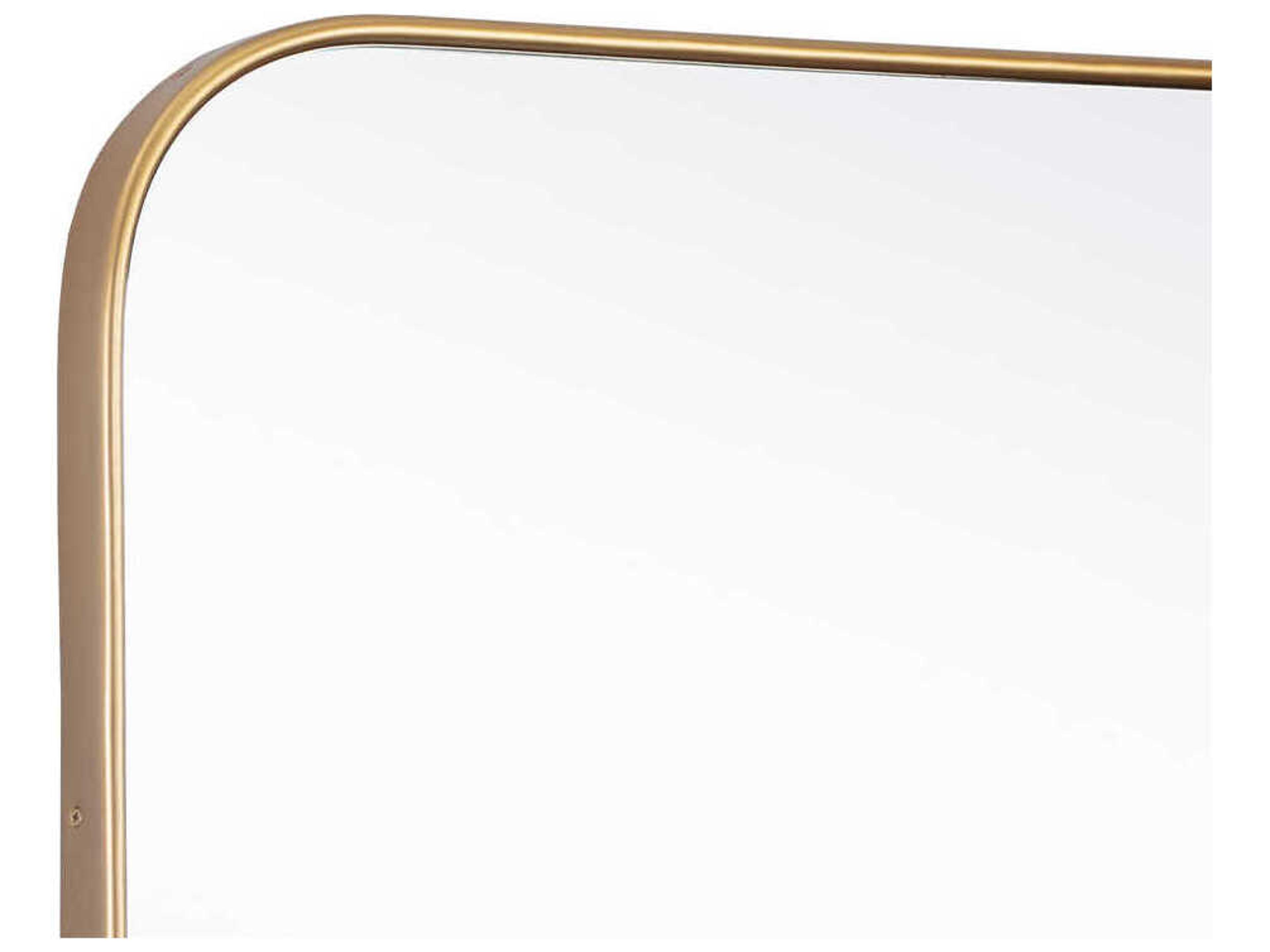 Sunpan Calabasas Rectangular Brass Wall Mirror