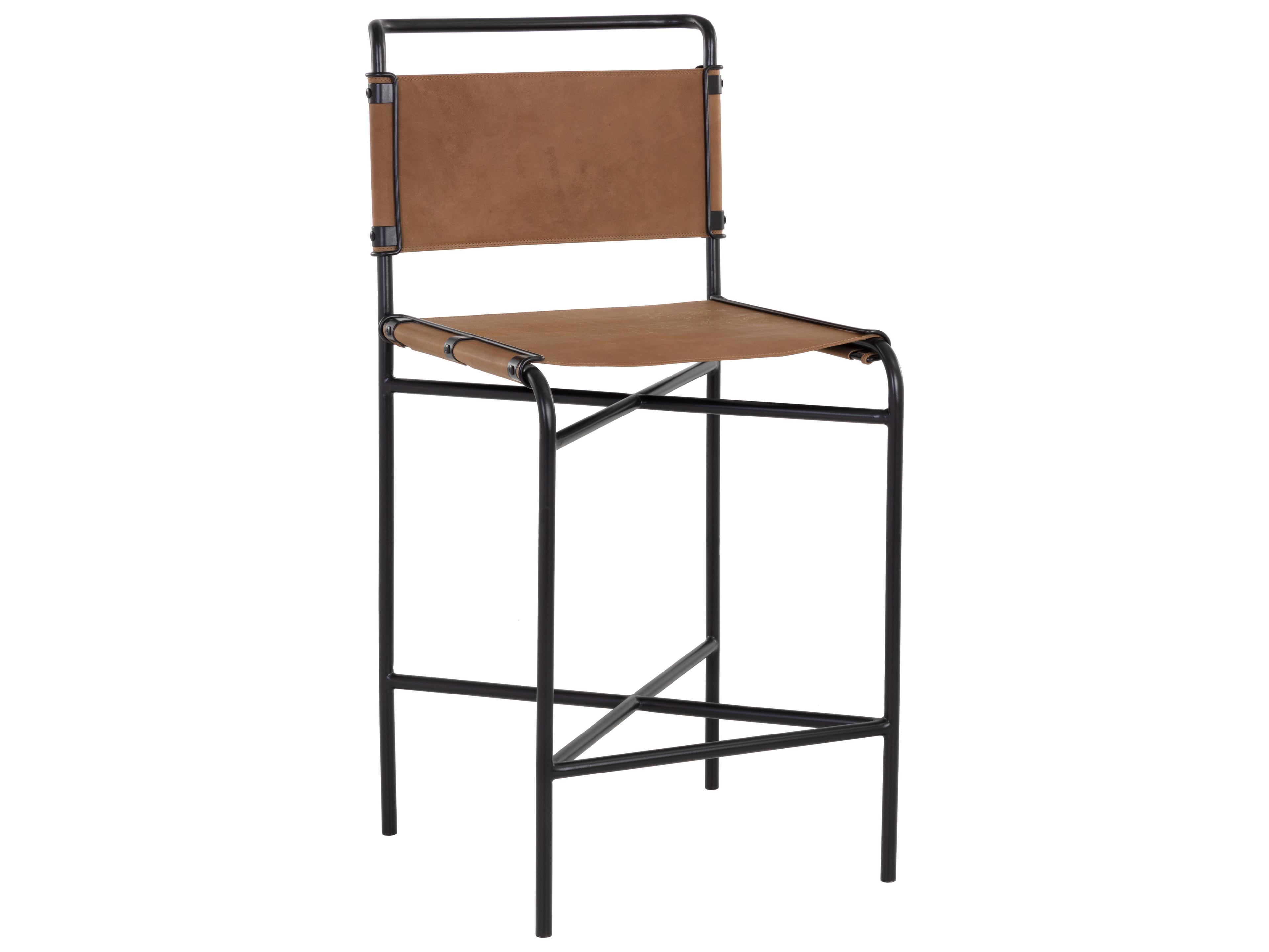 Corrigan Cognac Leather Counter Stool