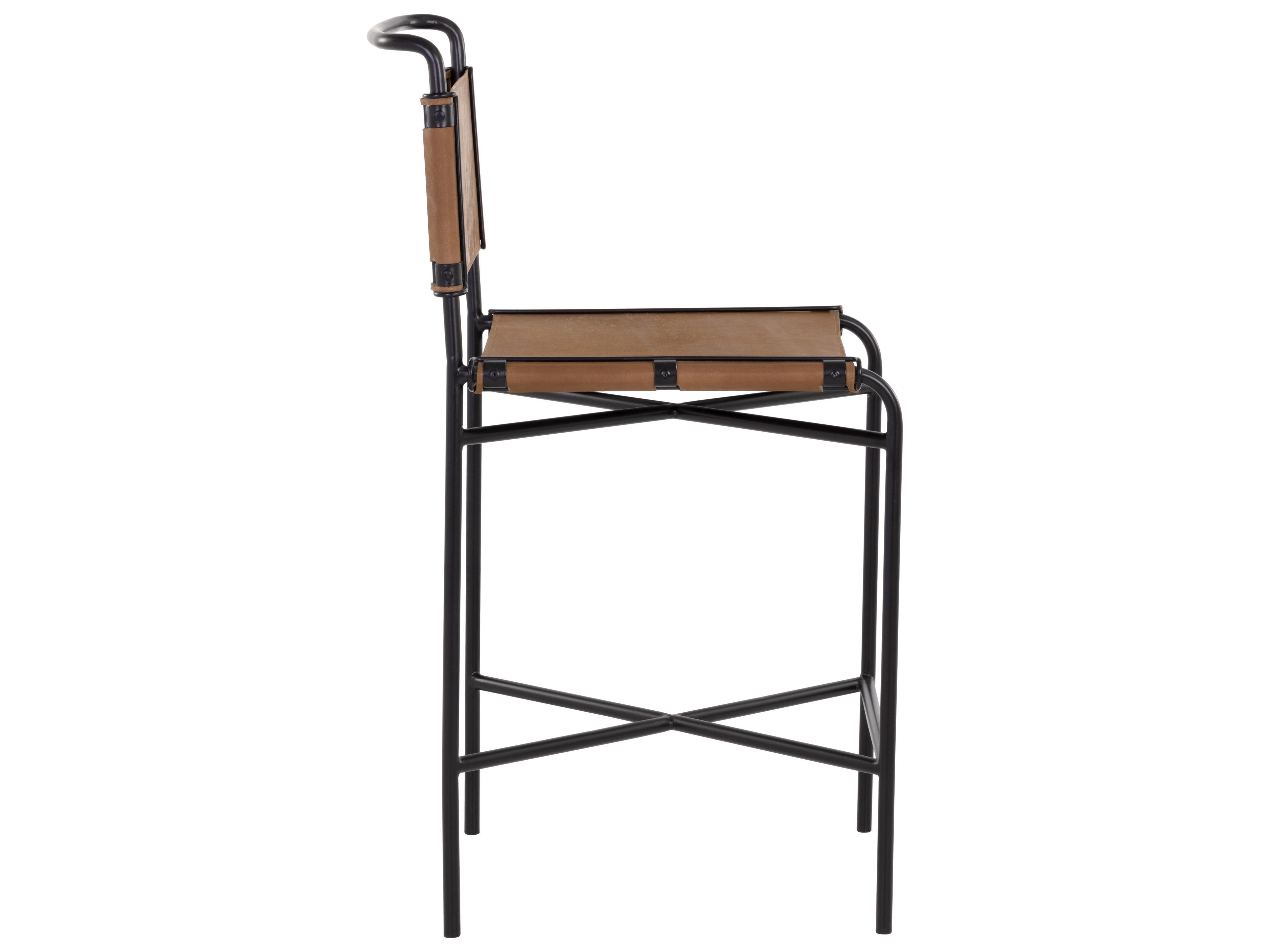 Sunpan Corrigan Cognac Leather Counter Stool