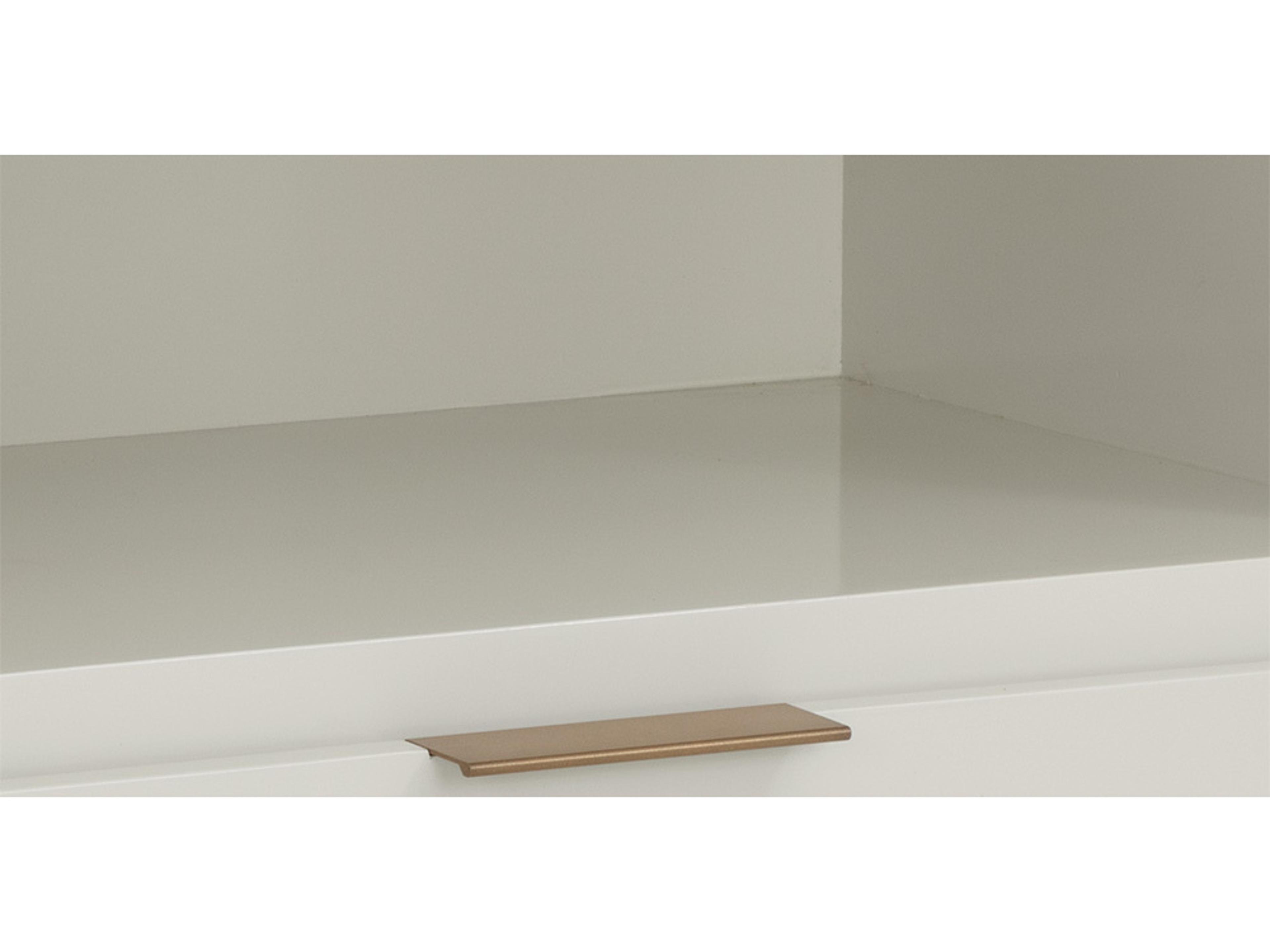 Sunpan Jenkins 1-Drawer High Gloss Cream Nightstand