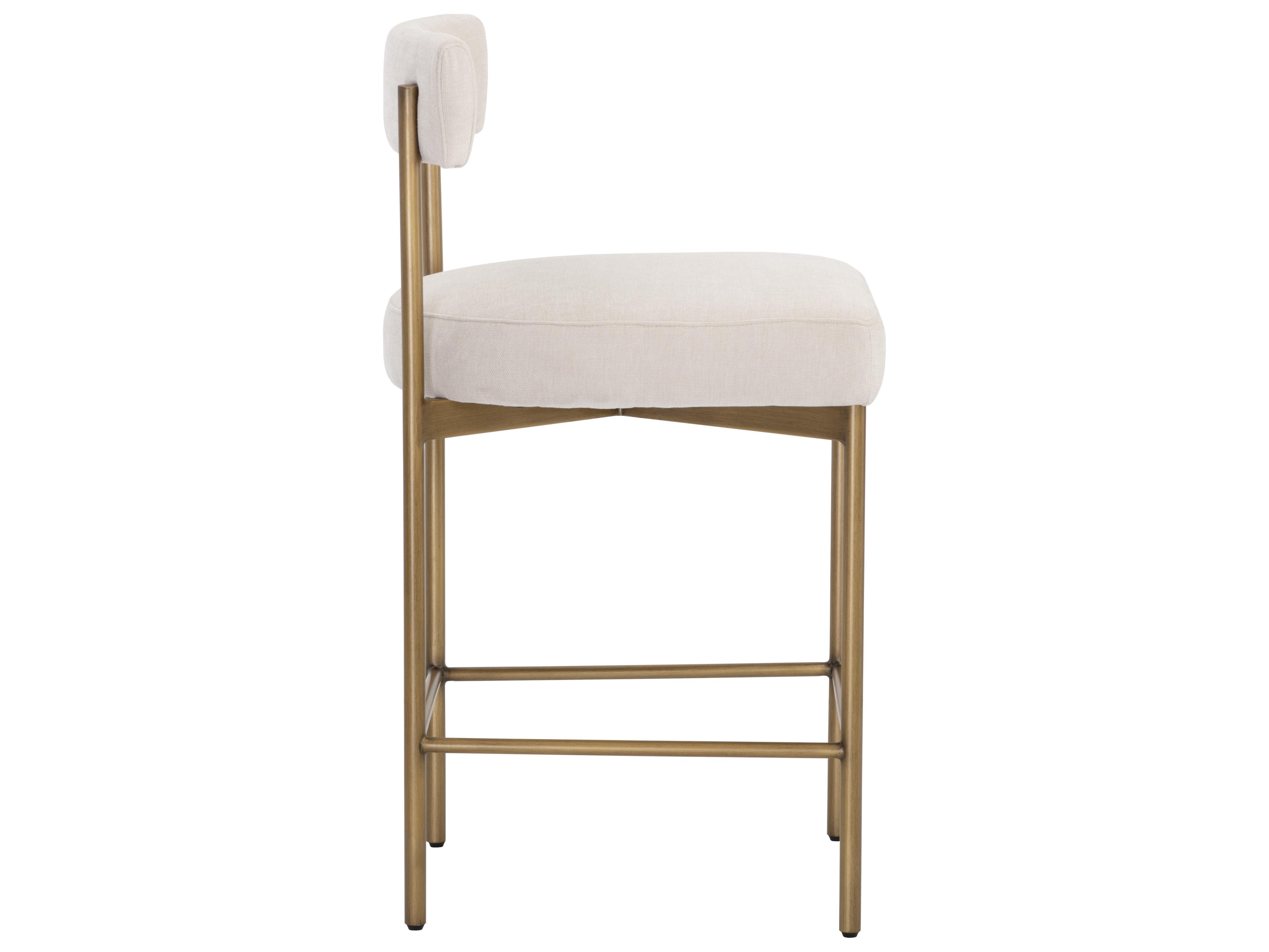 Sunpan Seneca Cream Upholstered Counter Stool