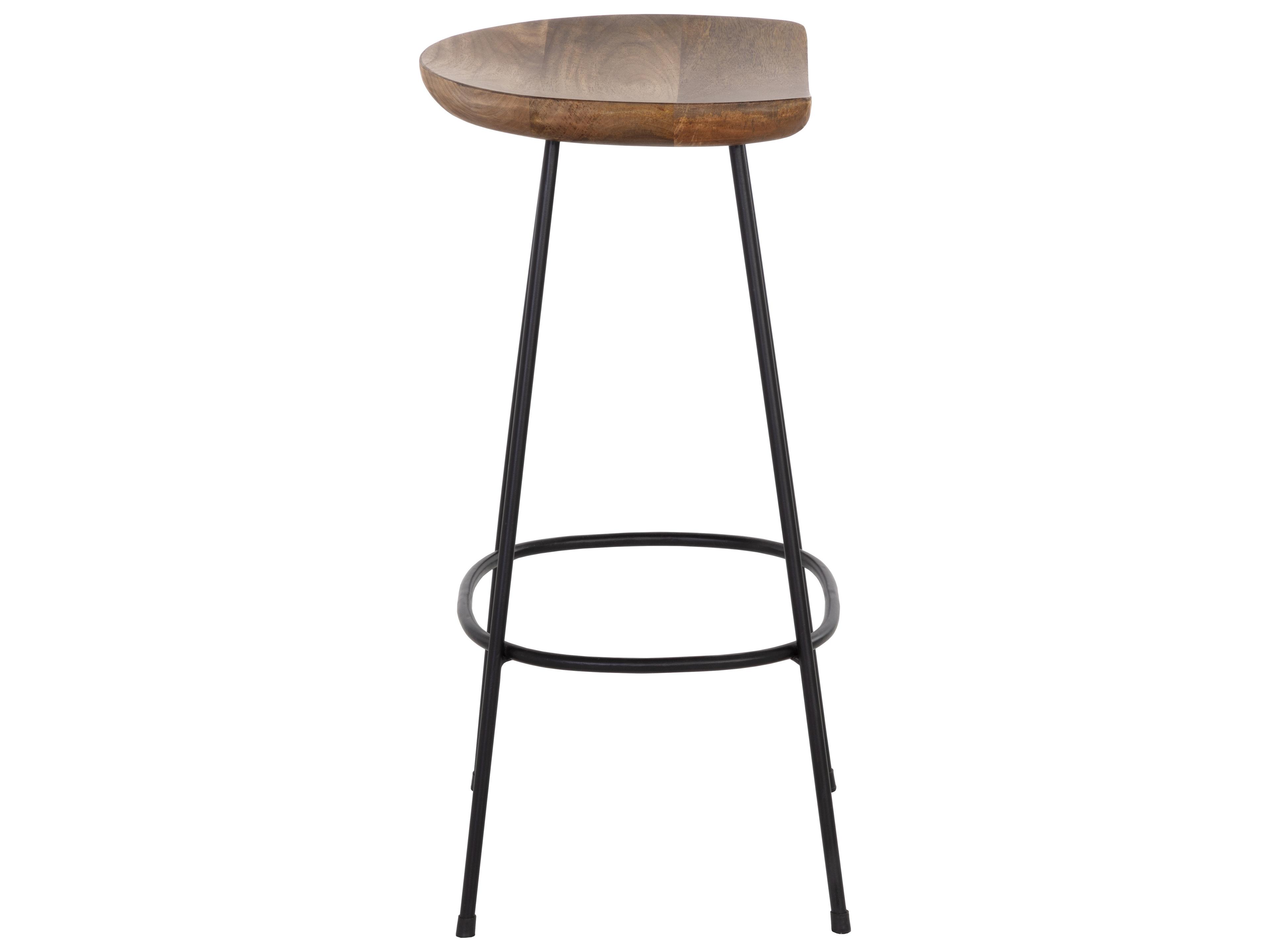 Sunpan Indra Brown Black Mango Wood Counter Stool