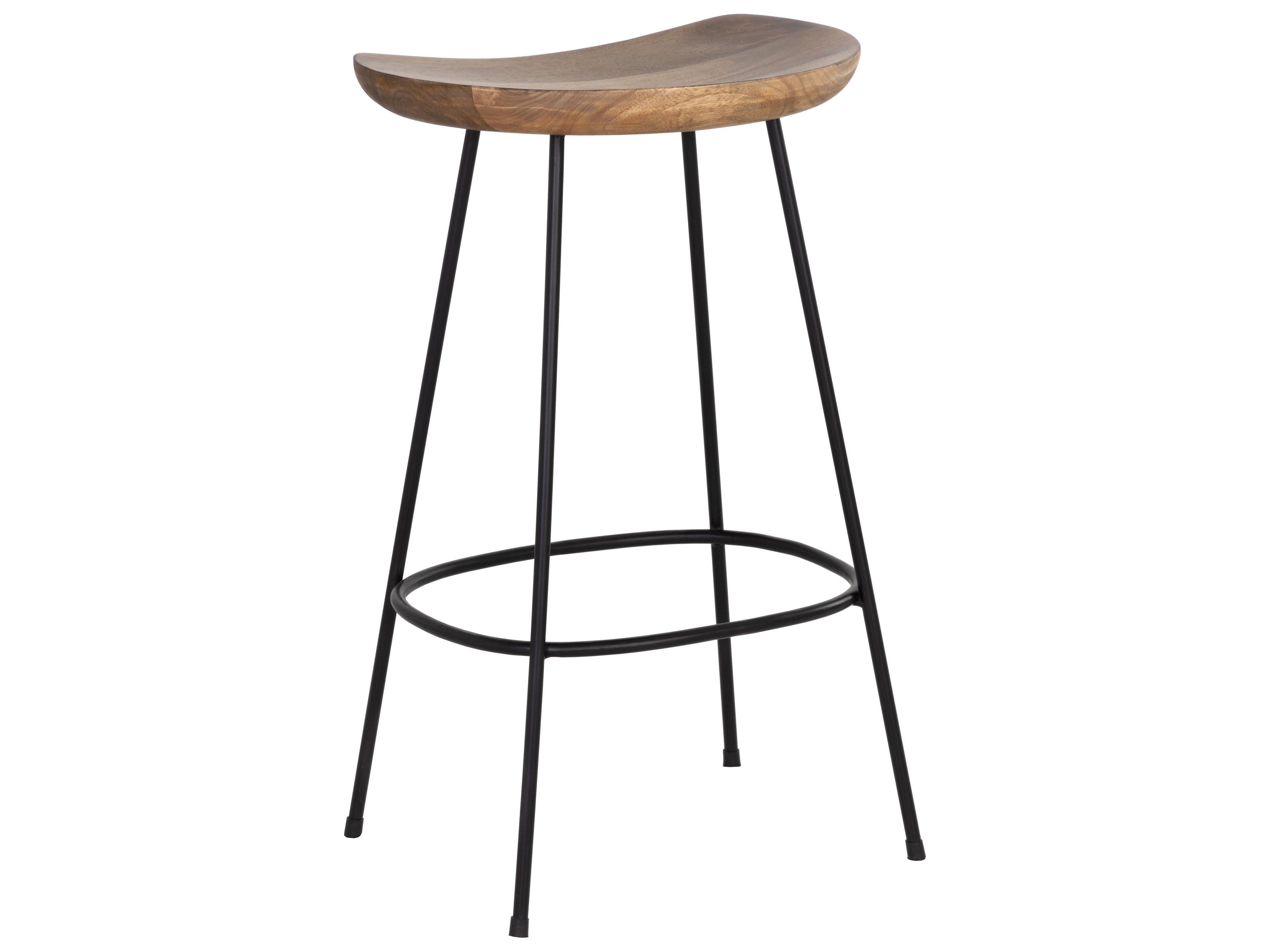 Sunpan Indra Brown Black Mango Wood Counter Stool
