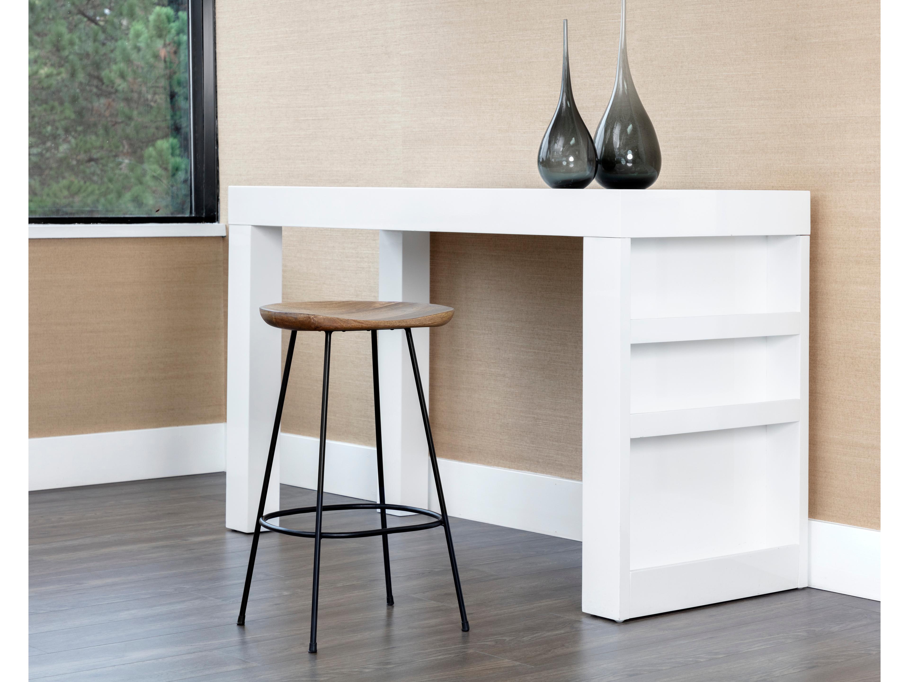 Sunpan Indra Brown Black Mango Wood Counter Stool