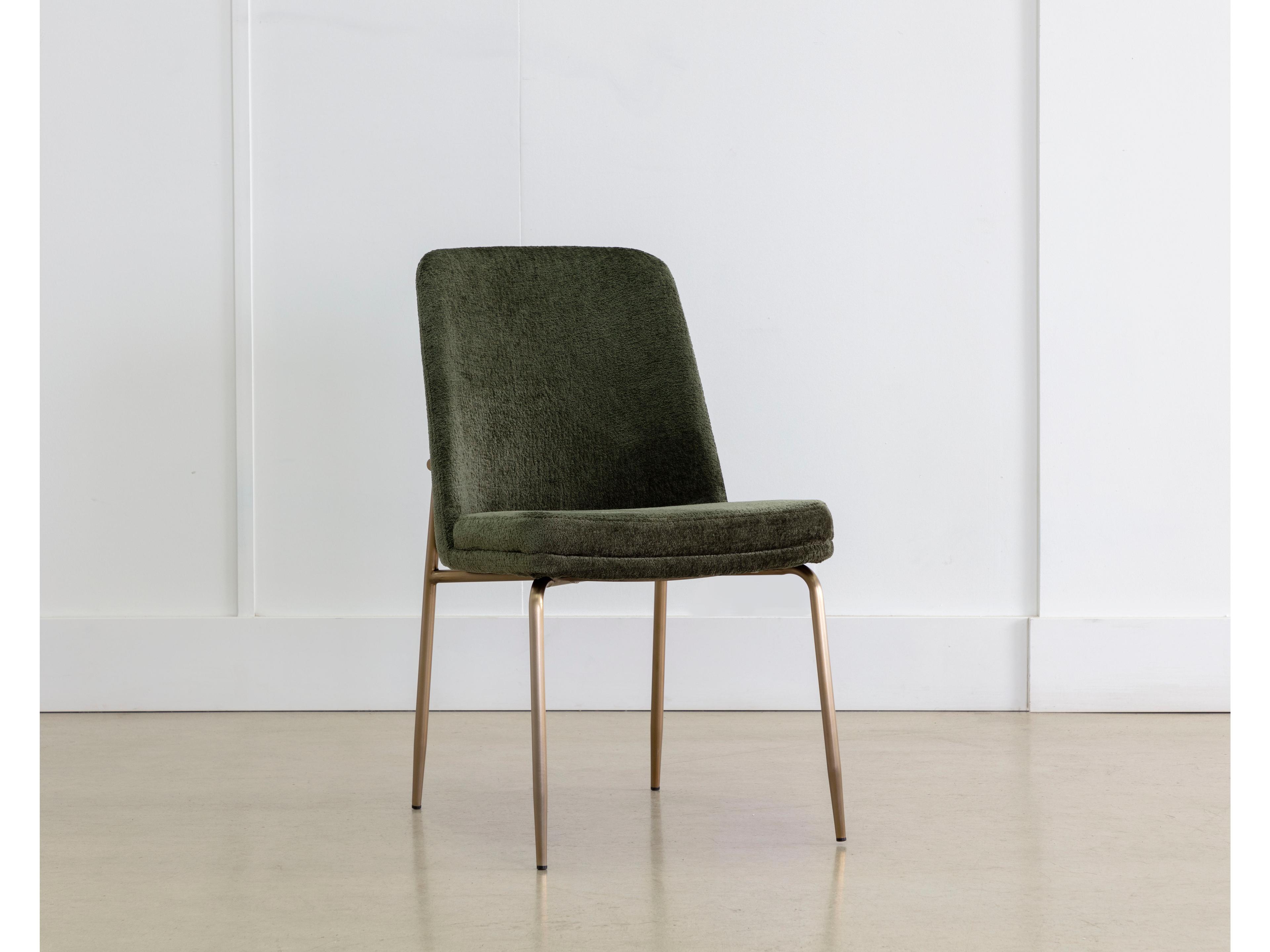Zeke Green Upholstered Side Dining Chair