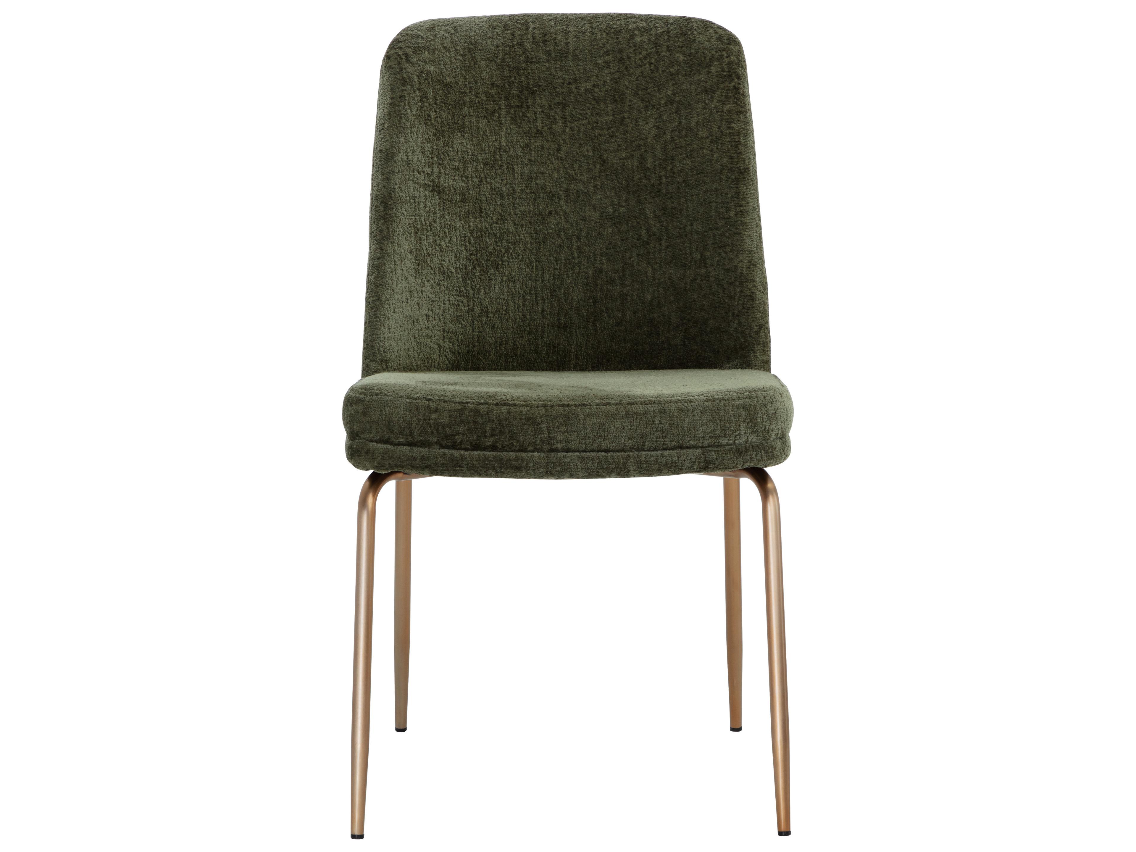 Sunpan Zeke Green Upholstered Side Dining Chair