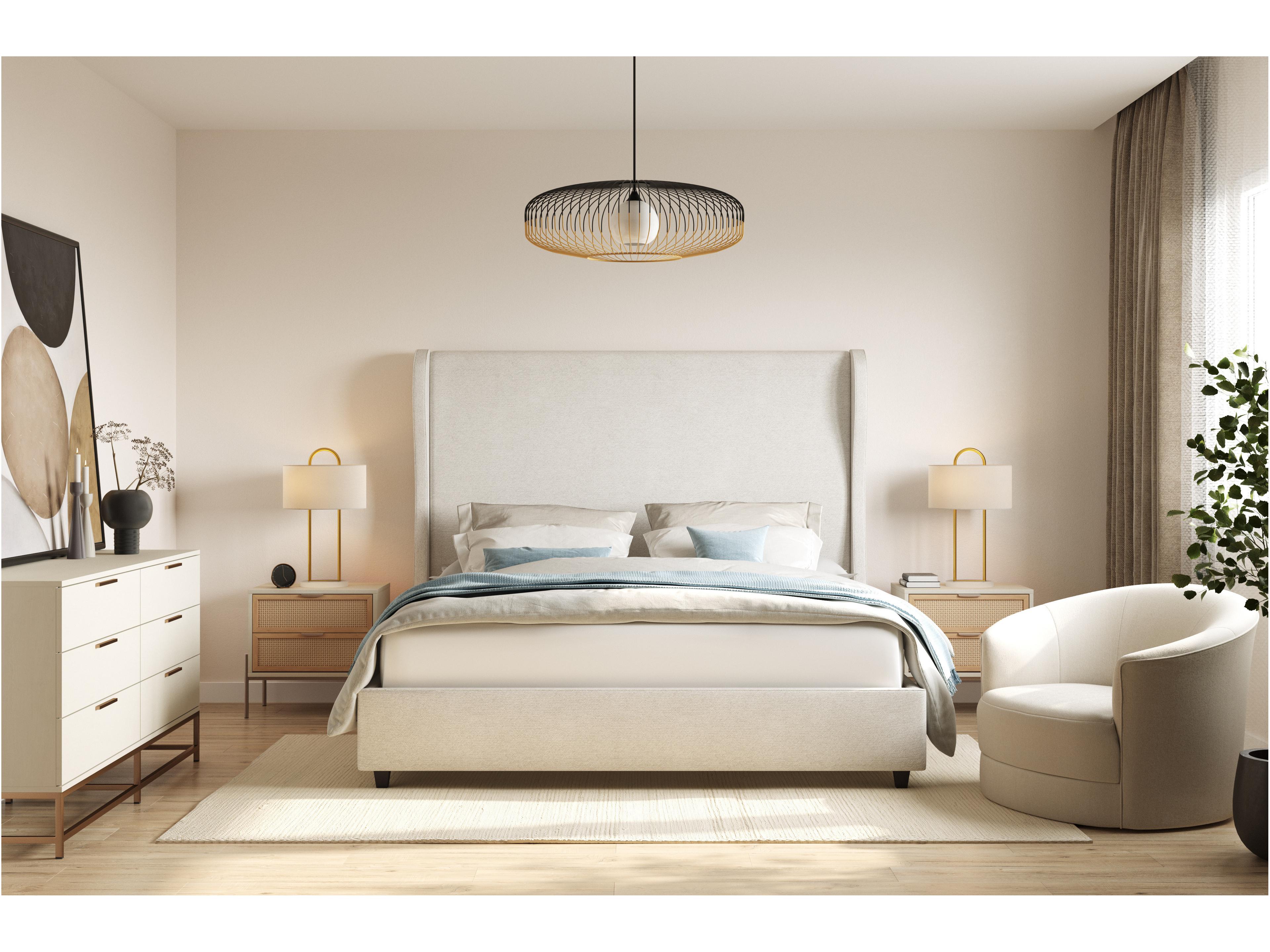 Sunpan Kezna Table Lamp in White Marble in Matte White