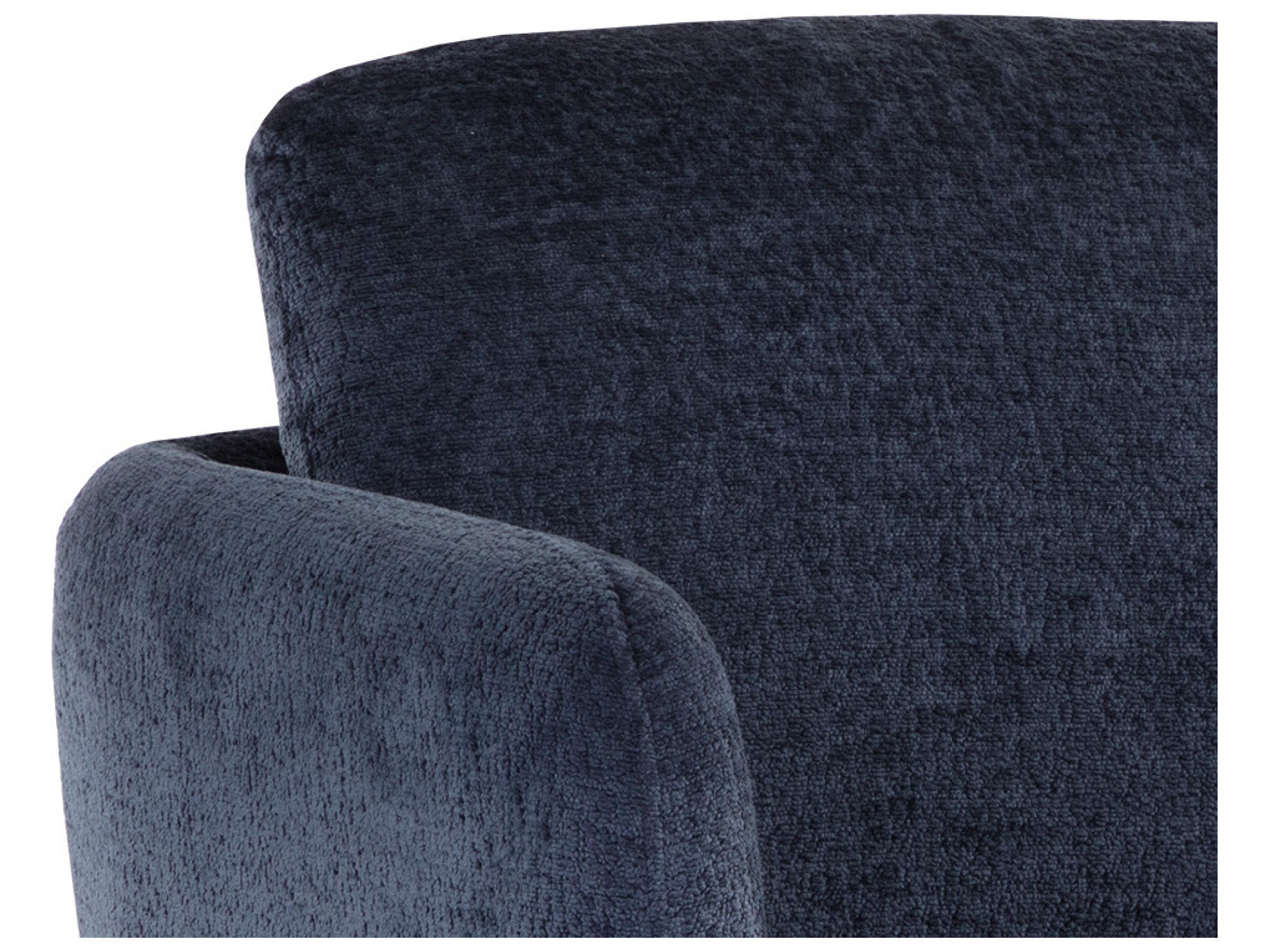 Sunpan Gilley Swivel Blue Fabric Accent Chair