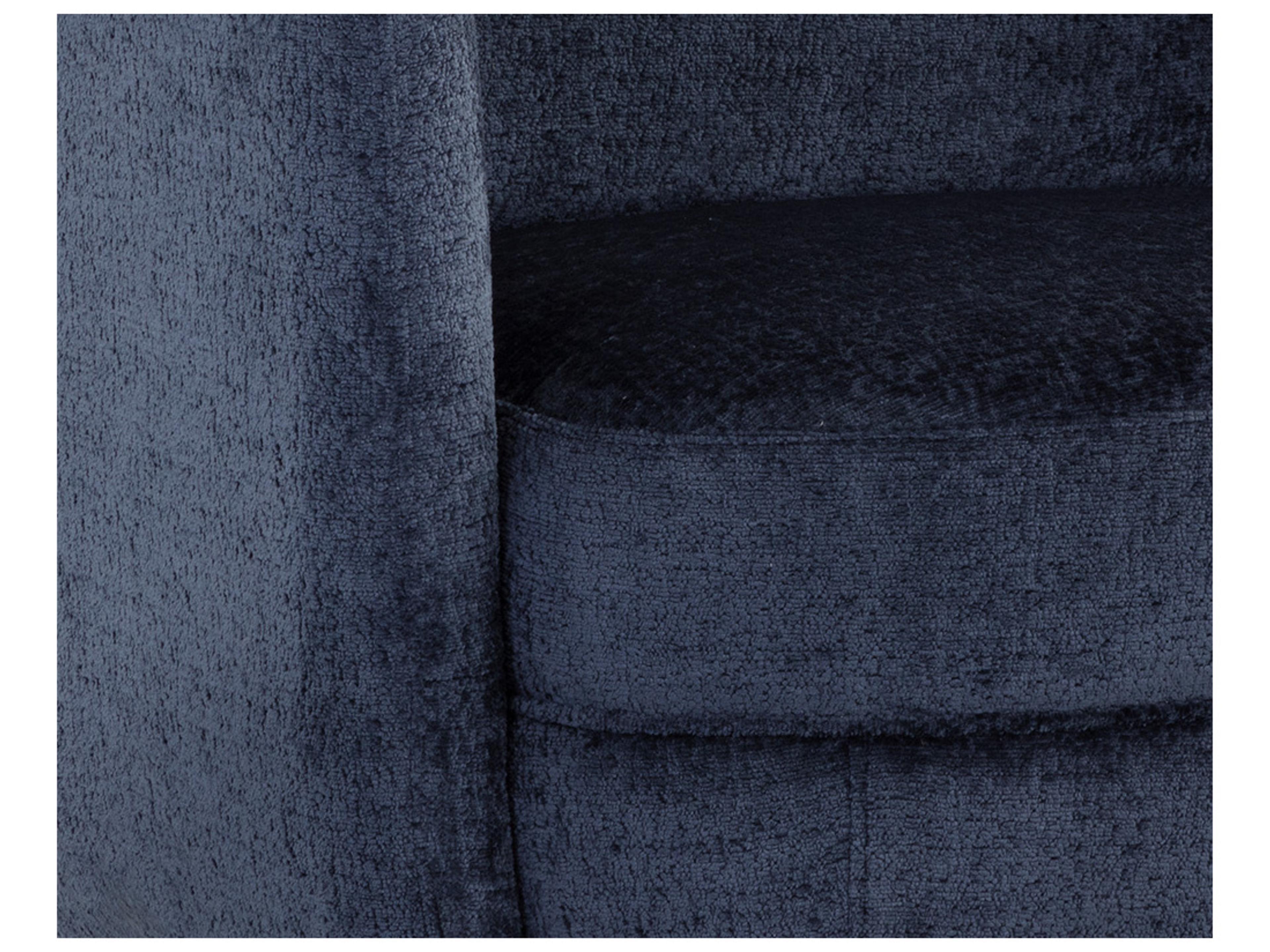 Sunpan Gilley Swivel Blue Fabric Accent Chair