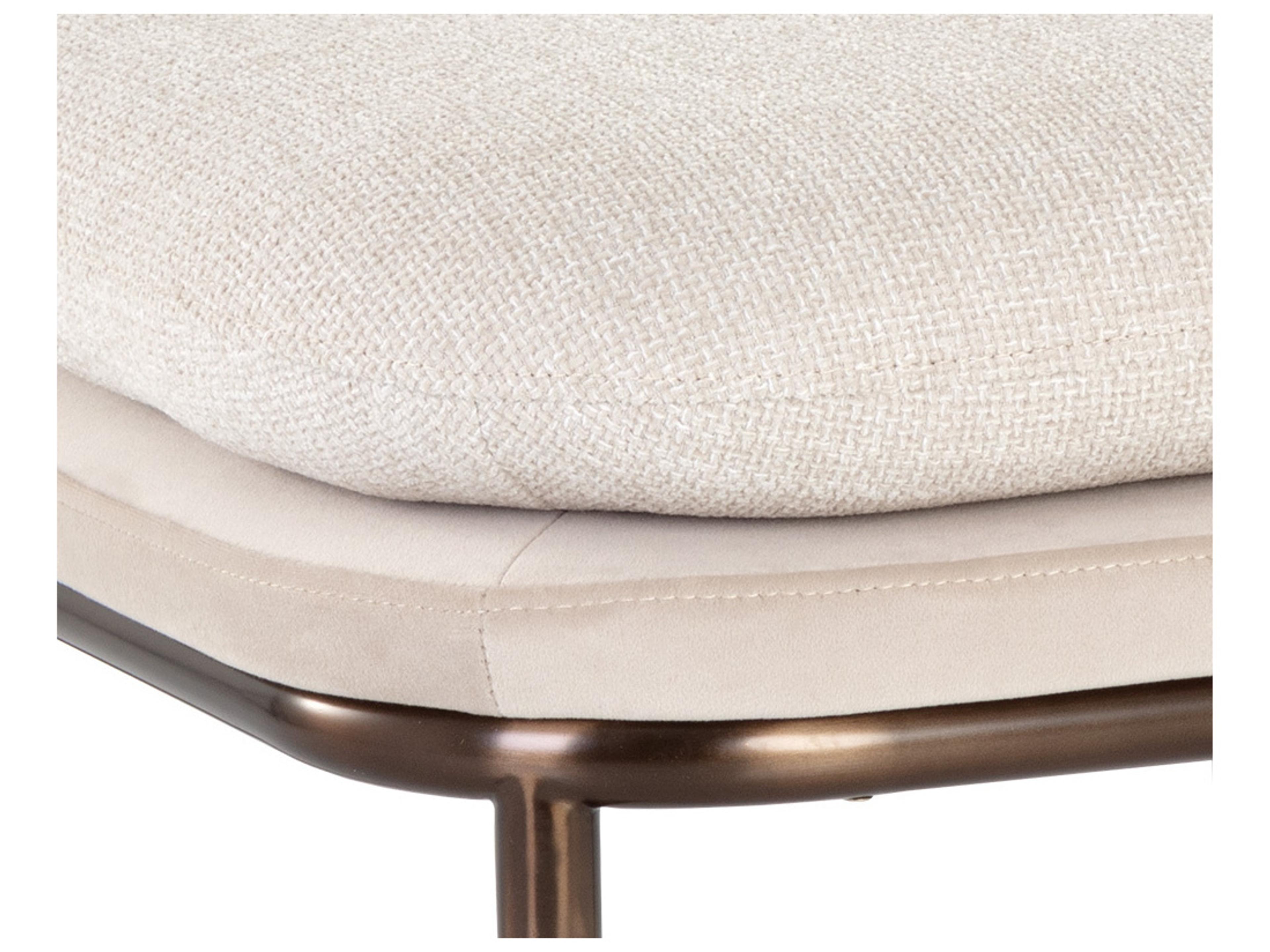Sunpan Koffi Taupe Beige Upholstered Ottoman
