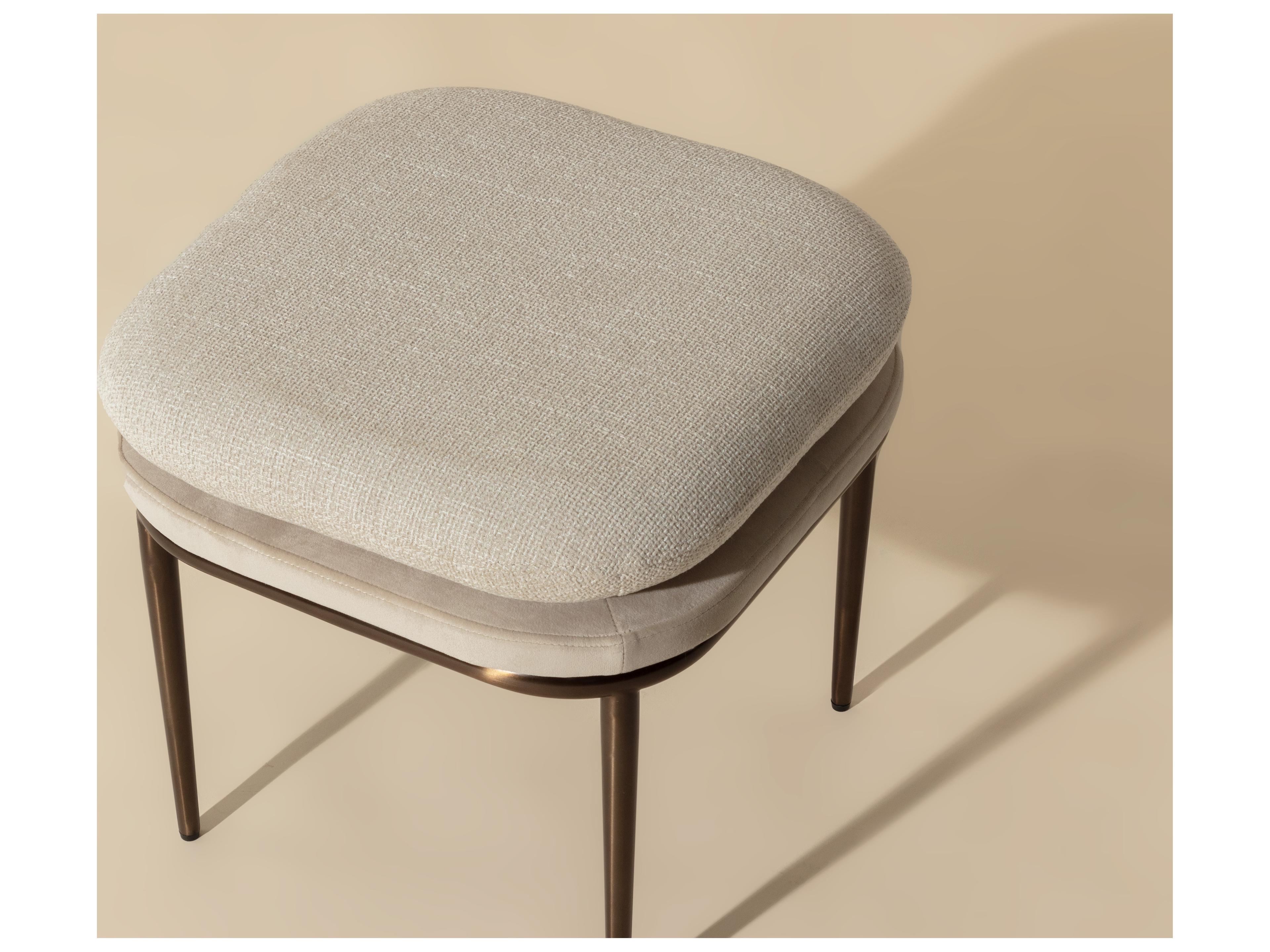 Sunpan Koffi Taupe Beige Upholstered Ottoman
