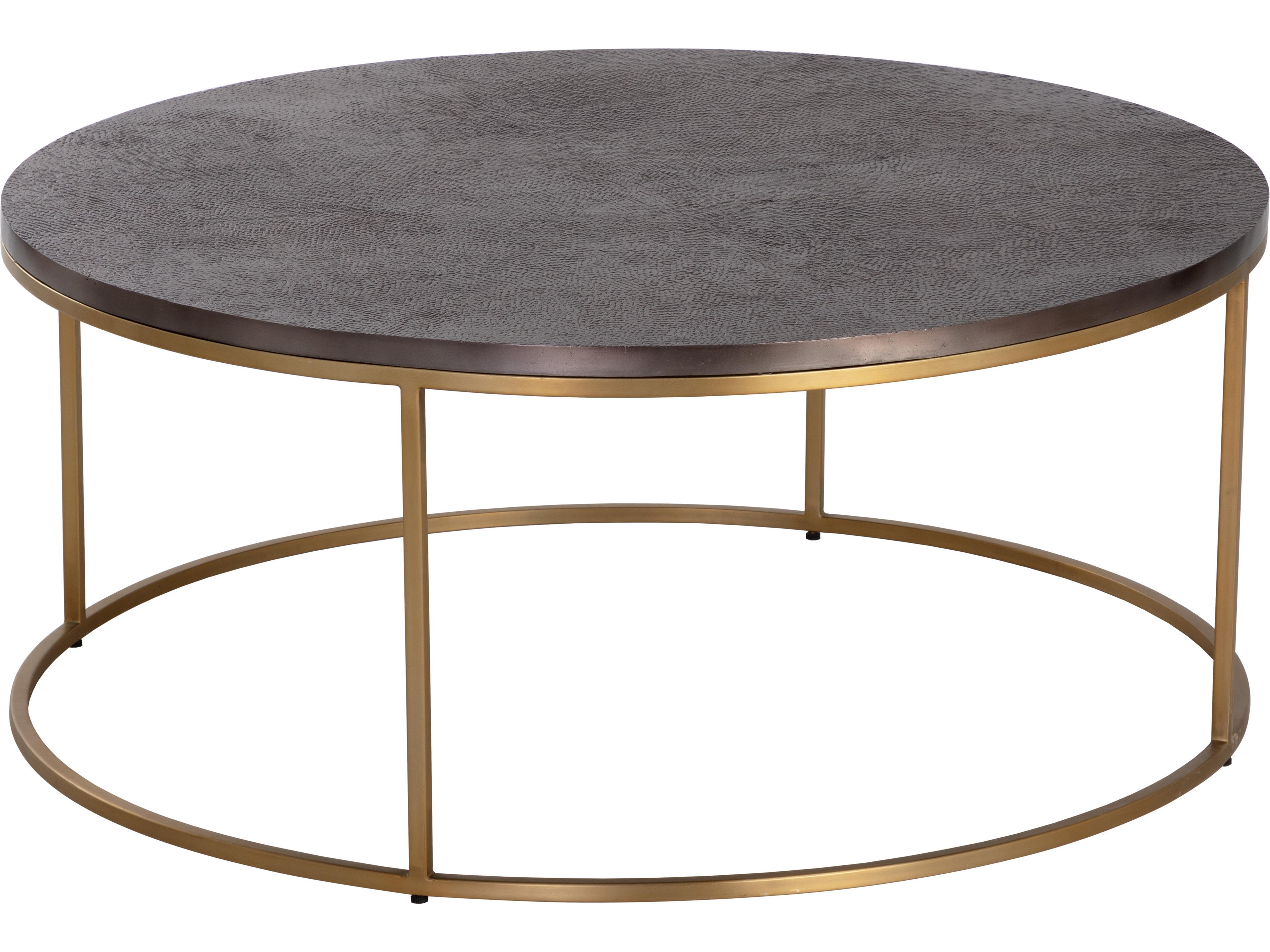 Enya Round Metal Grey Coffee Table