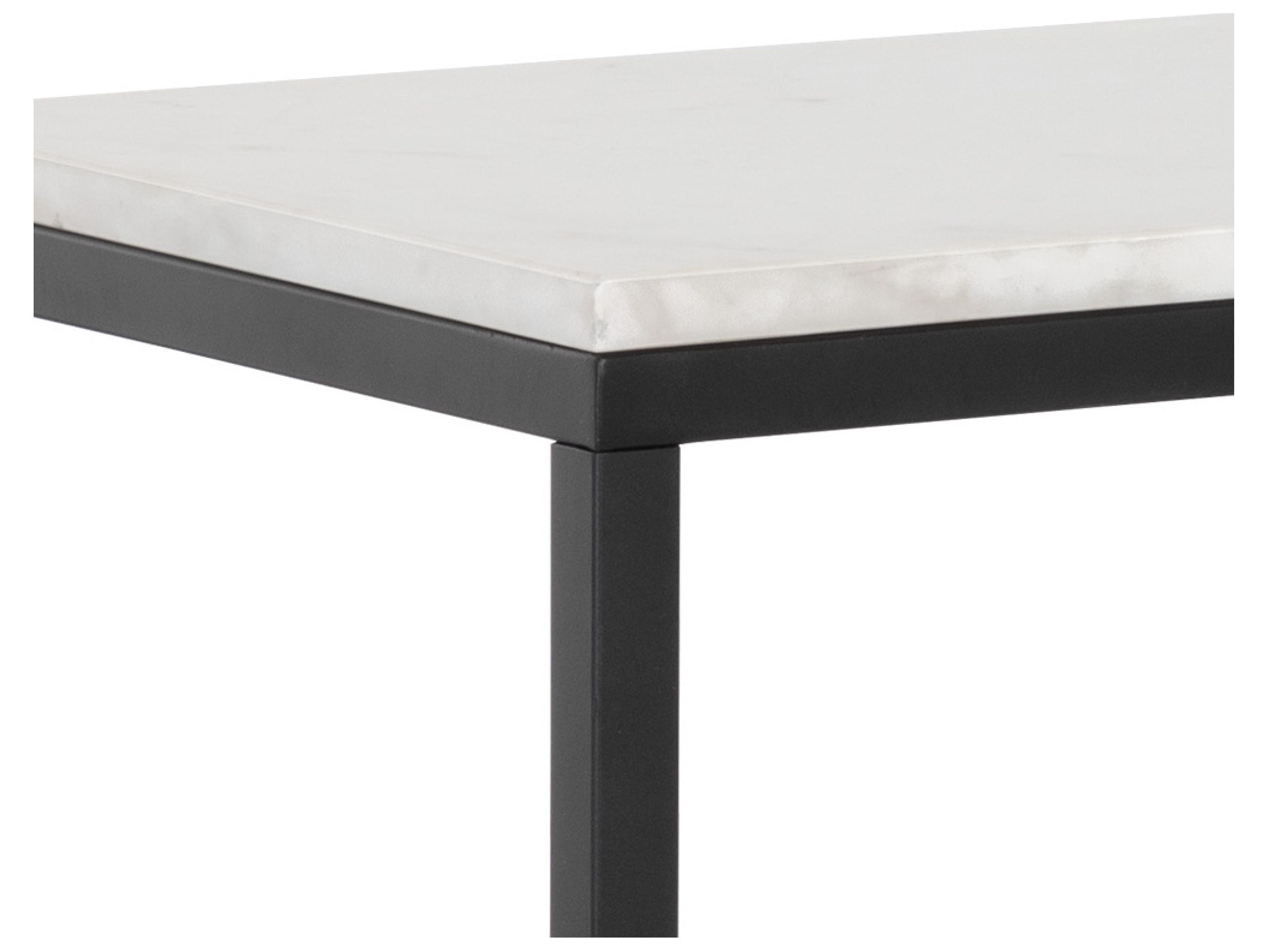 Sunpan Ellery Rectangular Marble Matte Black Console Table