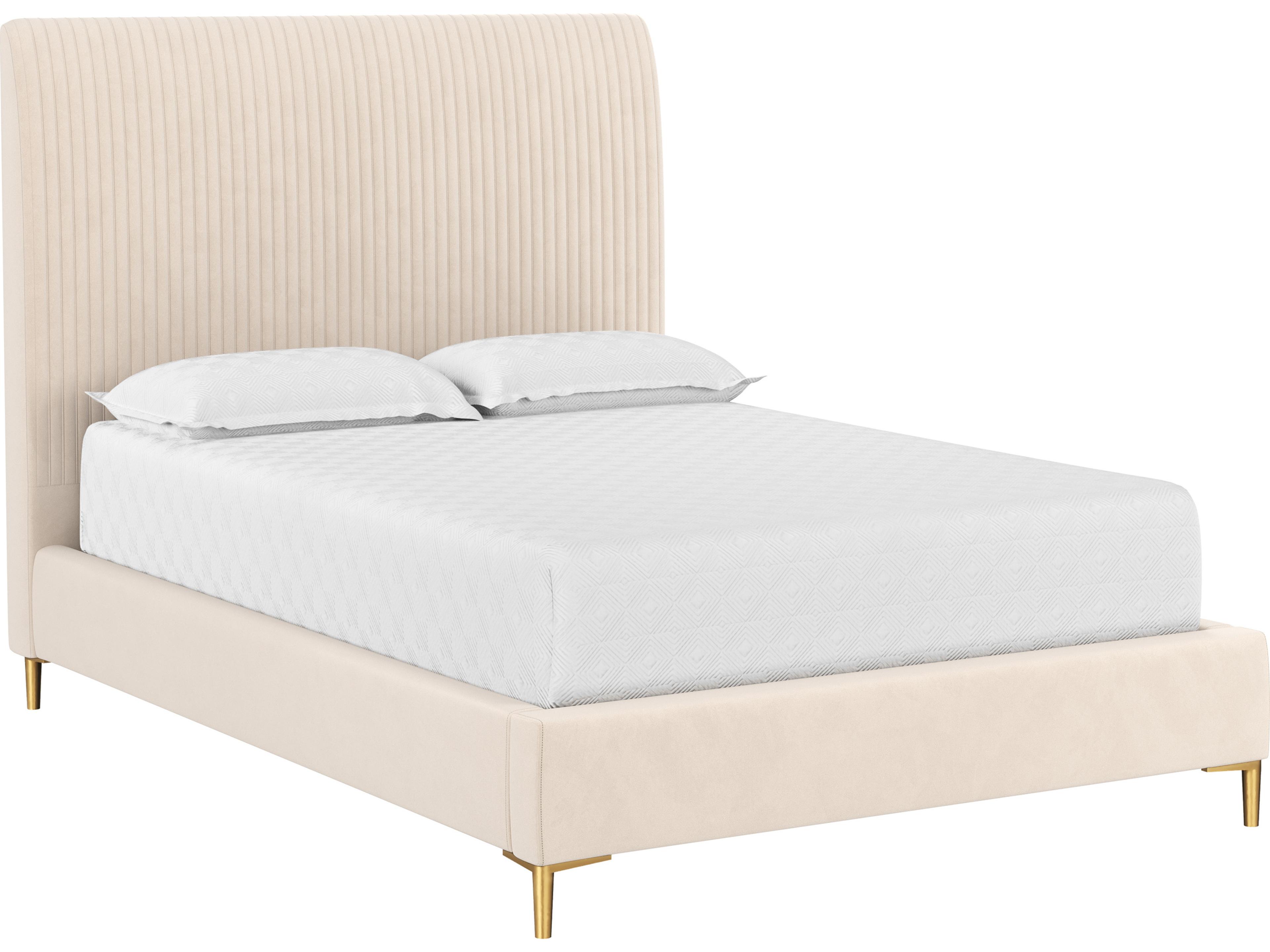 Harris Full Casablanca Cloud Beige Upholstered Platform Bed