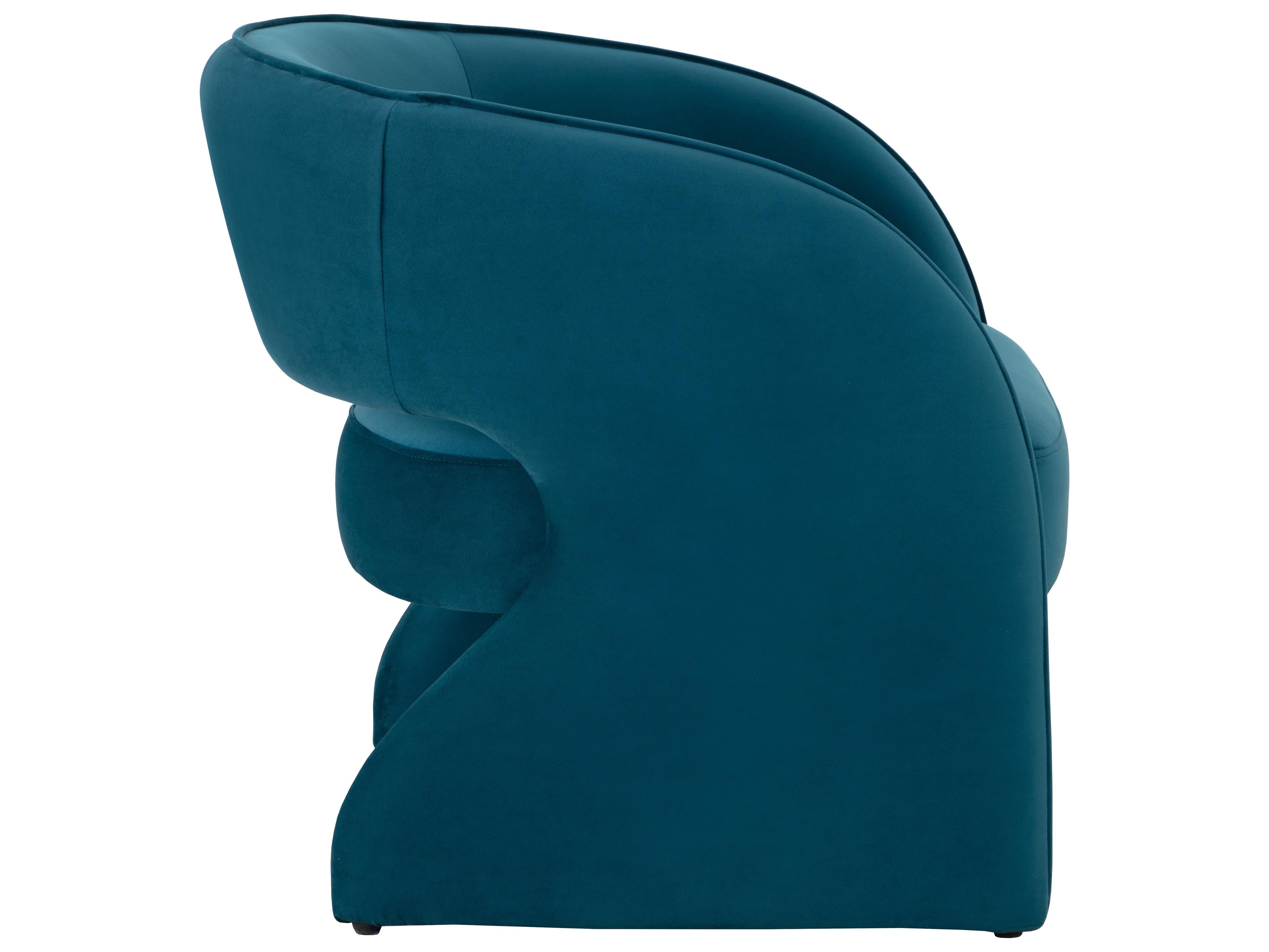 Sunpan Rosalia Blue Fabric Accent Chair
