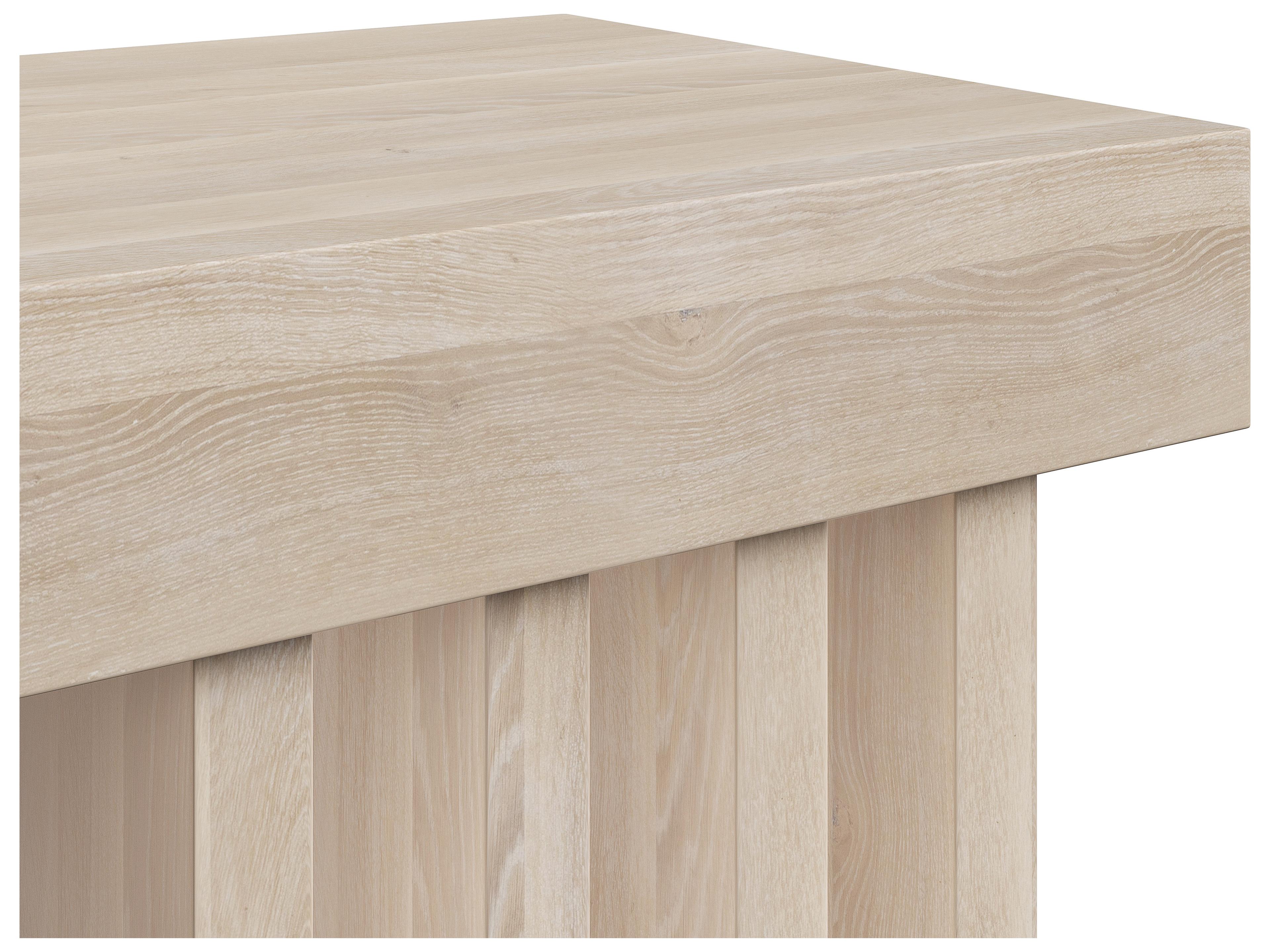 Sunpan Cadence Light Wash Oak Accent Bench