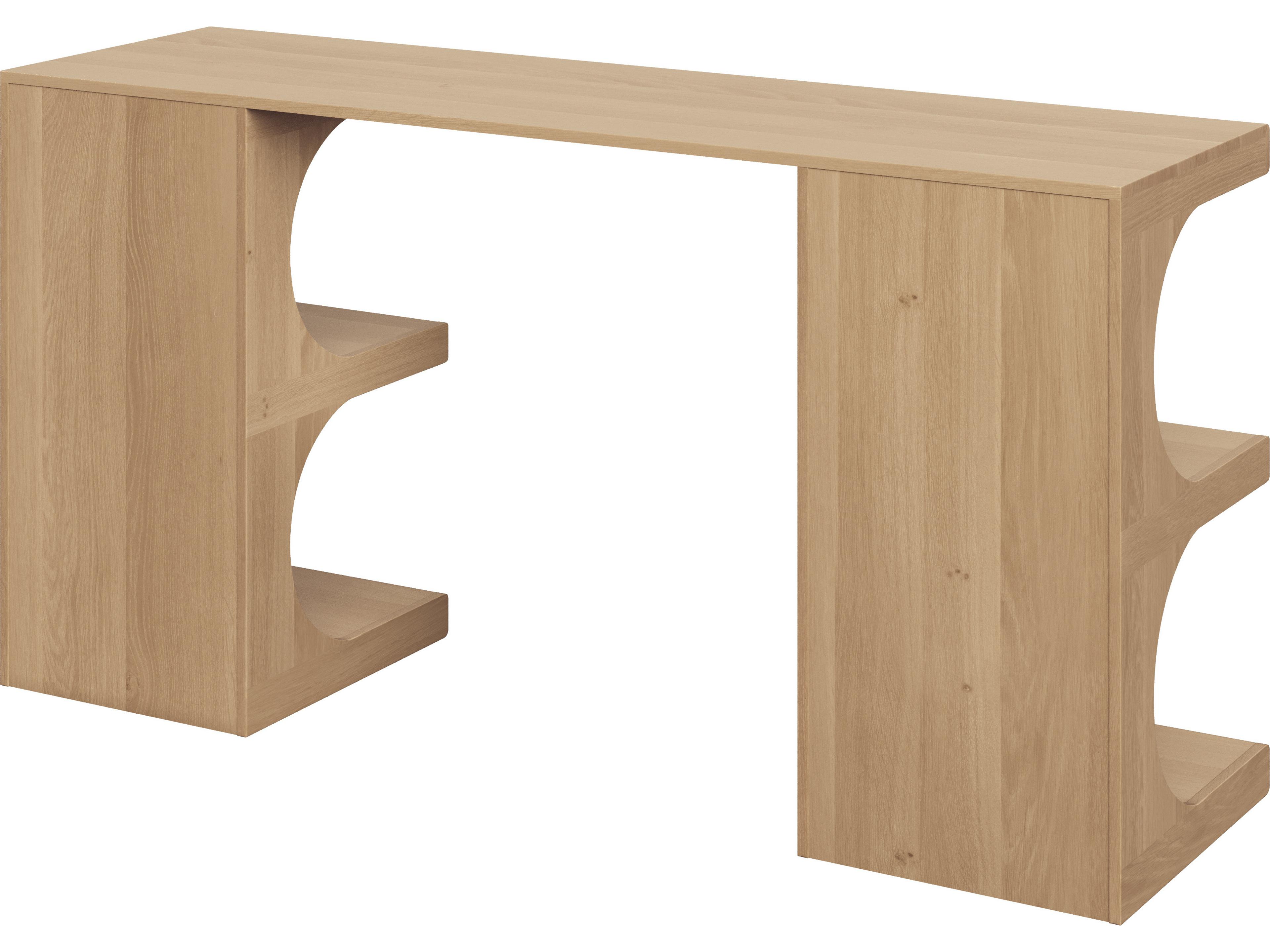 Sunpan Catrine Brown Oak Wood Writing Desk