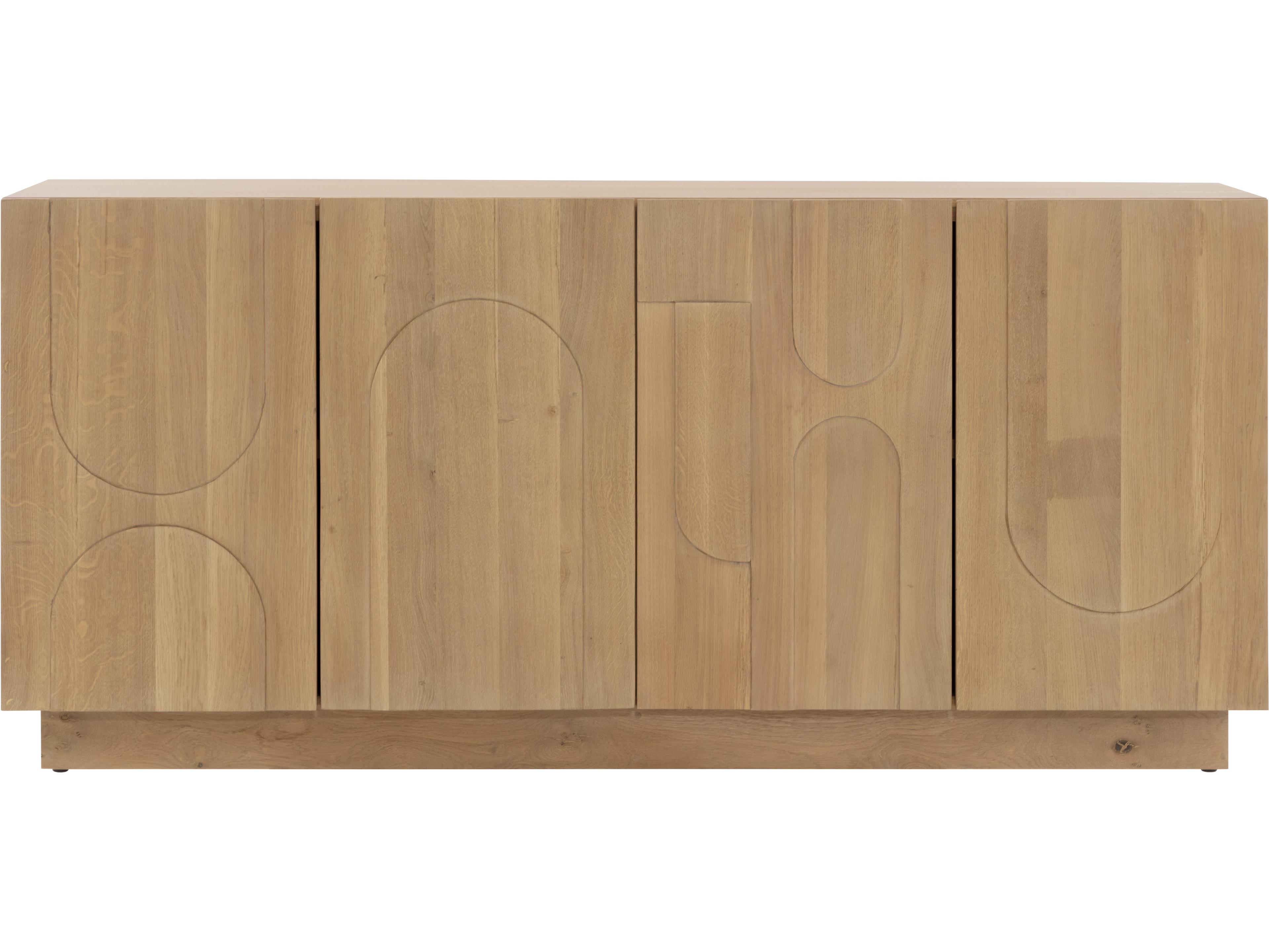 Sunpan Cove 74" Oak Wood Rustic Sideboard