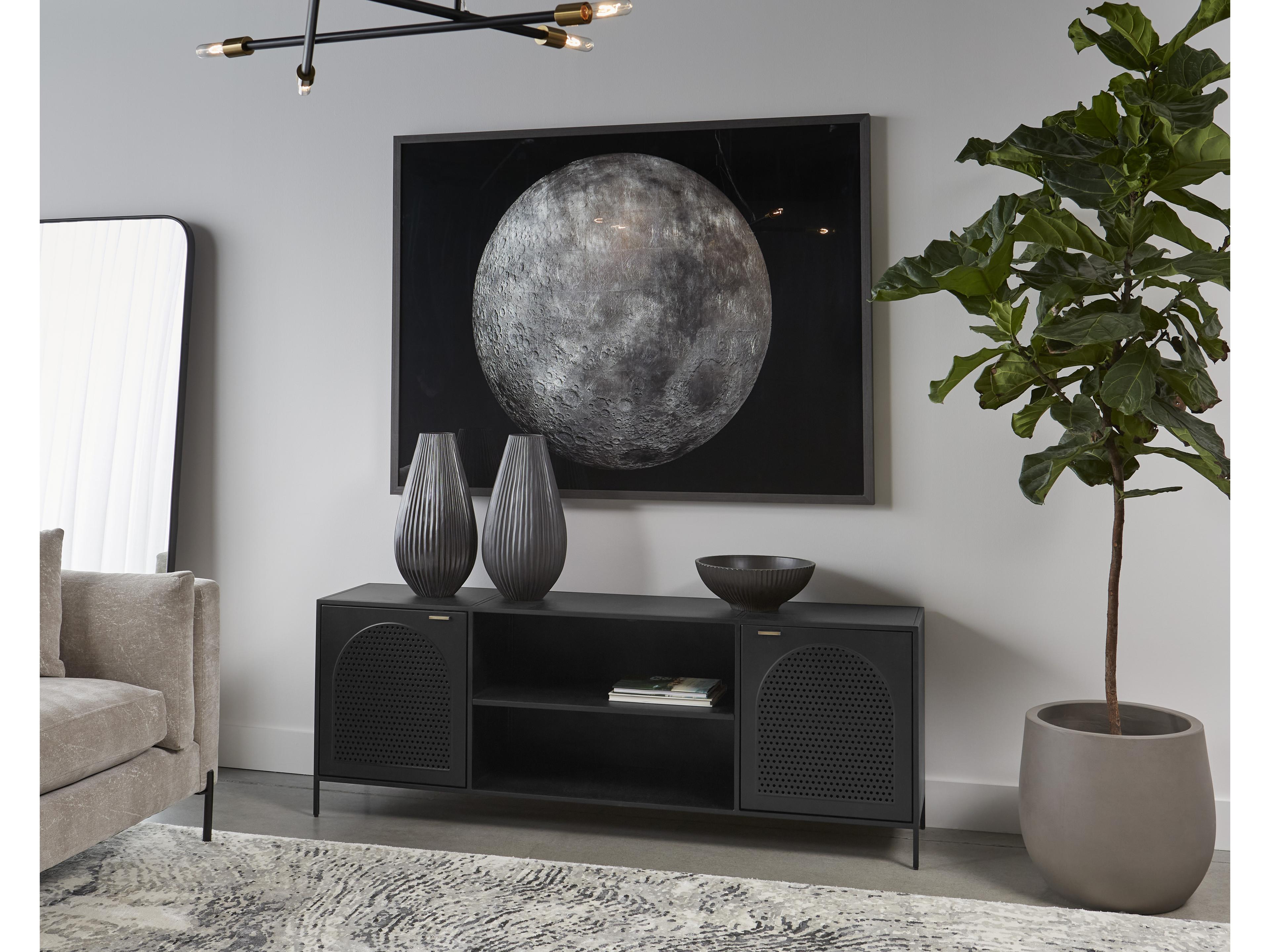 Sunpan Aziza 72" Black Media Console