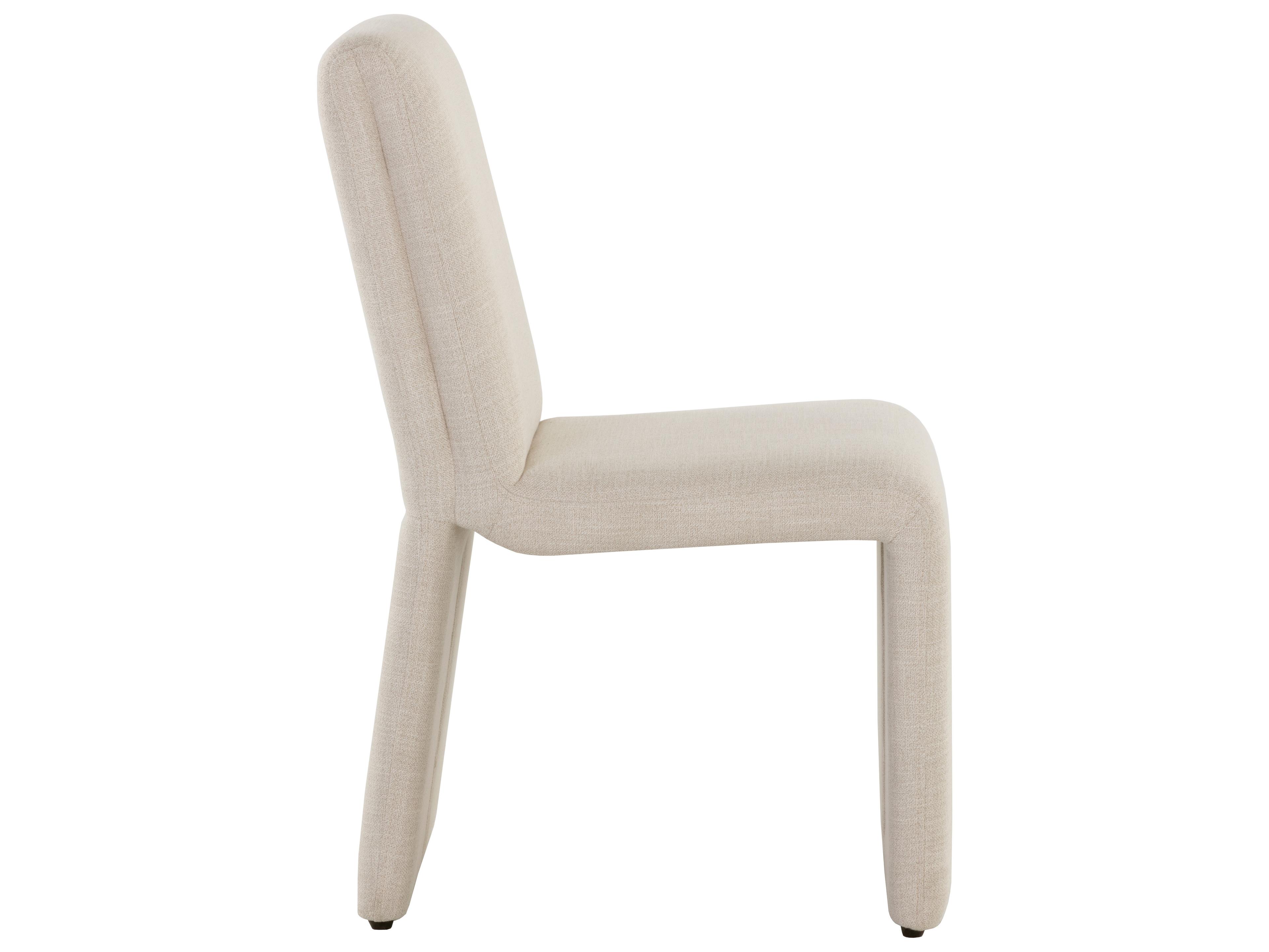 Sunpan Cascata Beige Upholstered Side Dining Chair