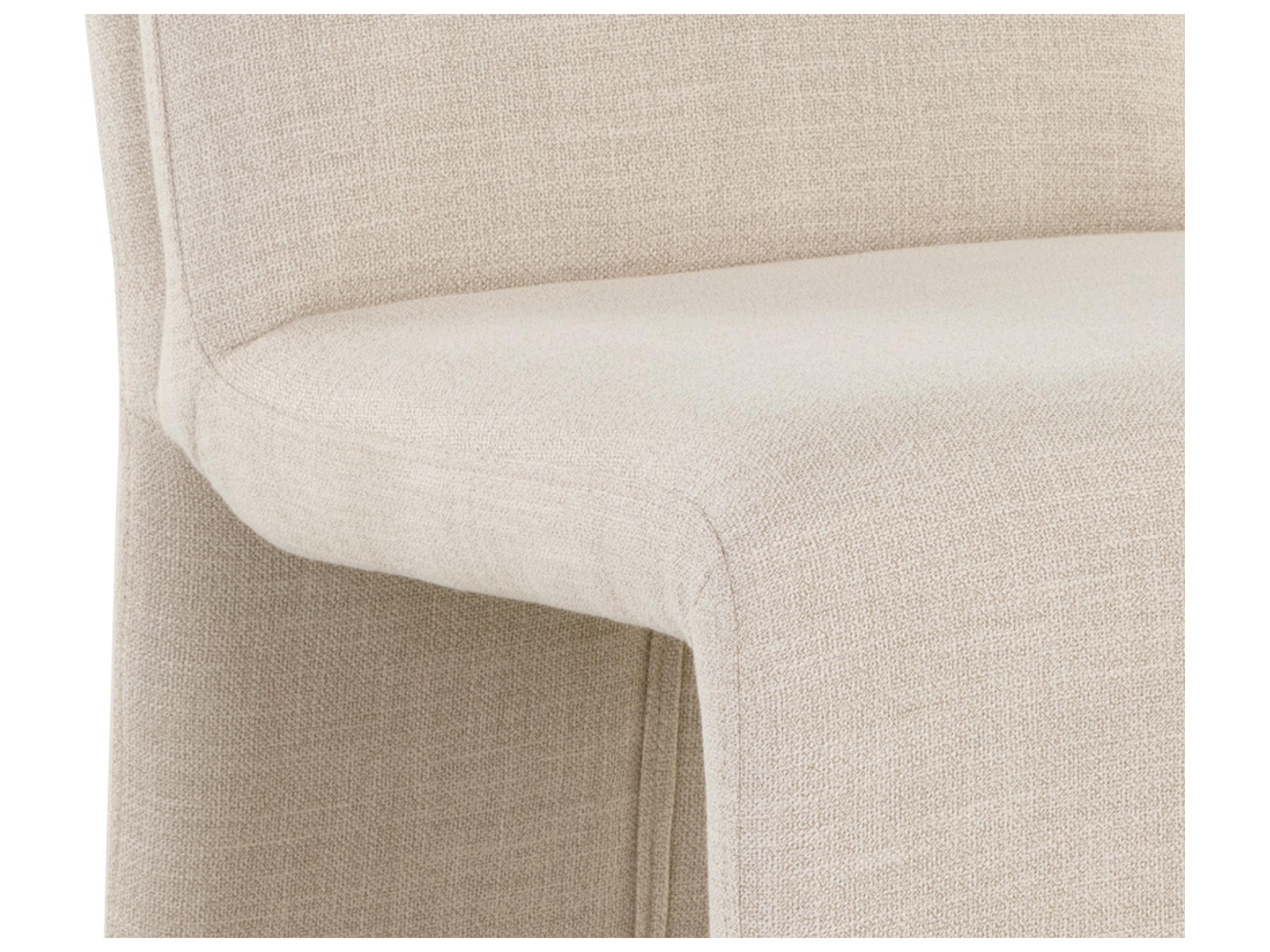 Sunpan Cascata Beige Upholstered Side Dining Chair