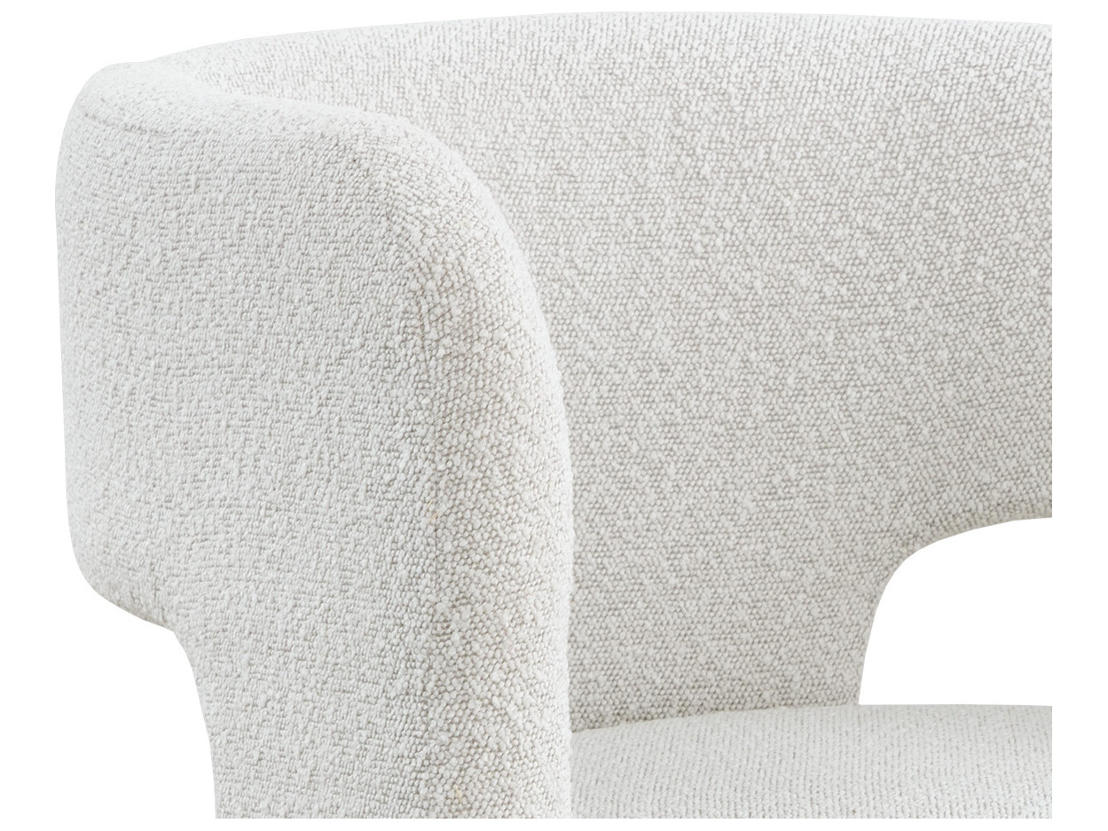 Sunpan Isidore White Fabric Accent Chair
