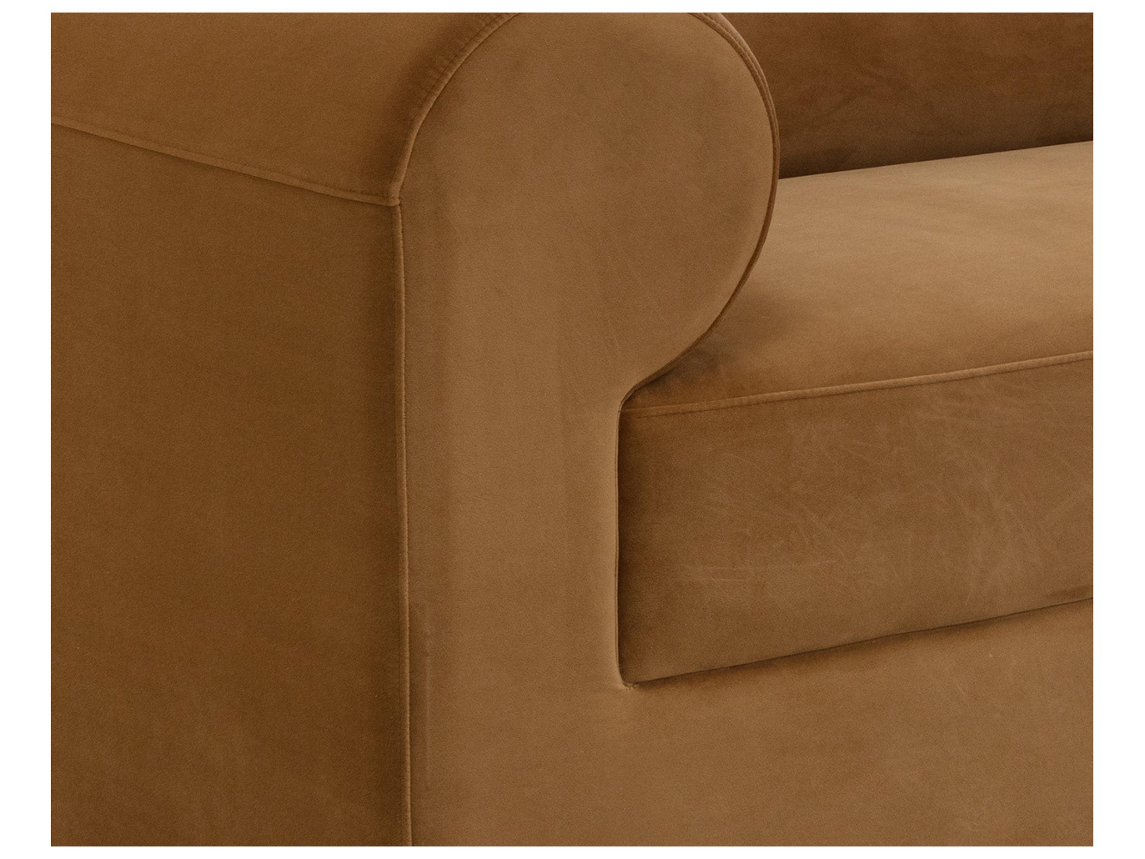Sunpan Ionic Meg Gold Brown Upholstered Sofa