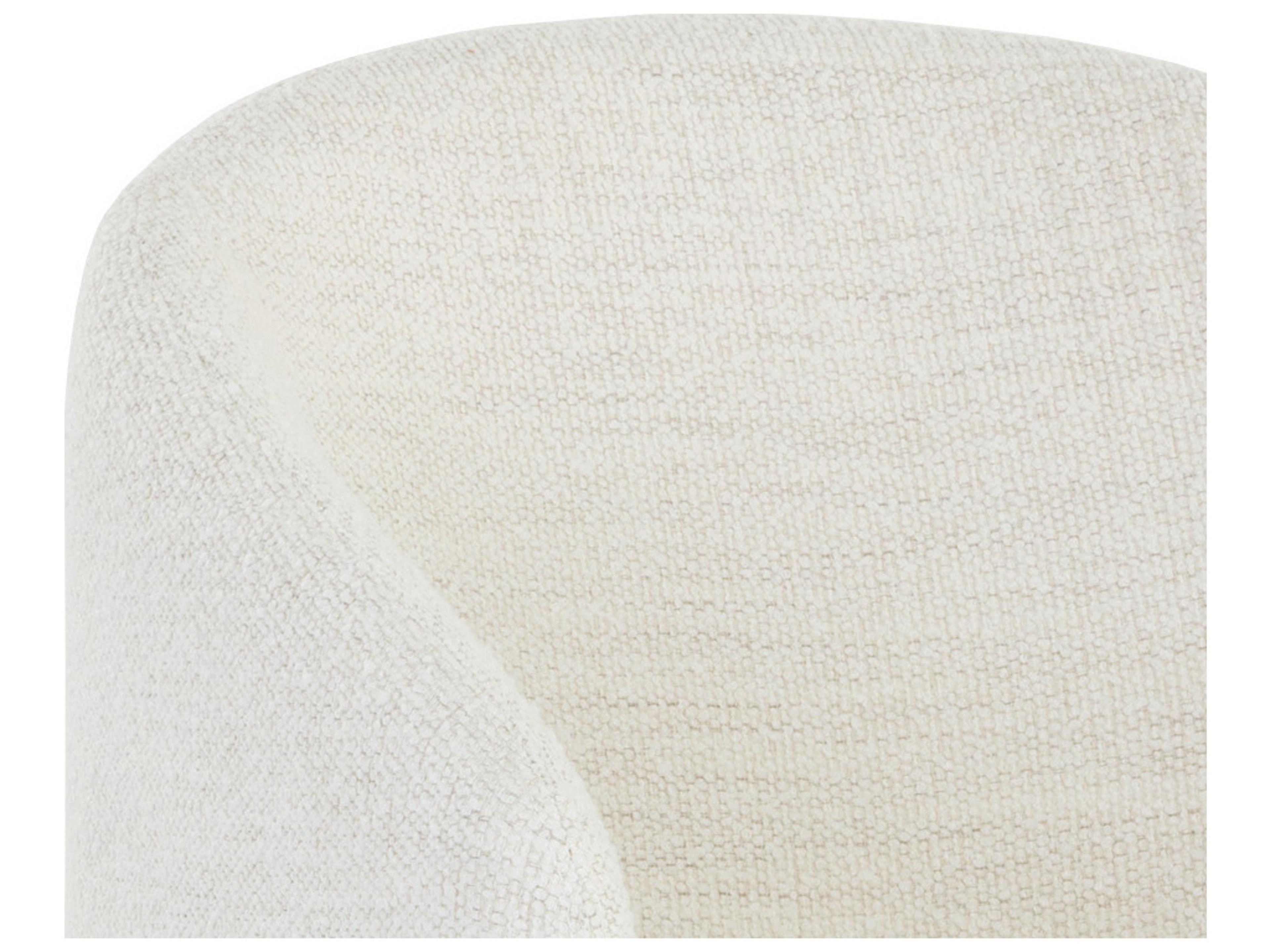 Sunpan Lauryn White Fabric Accent Chair